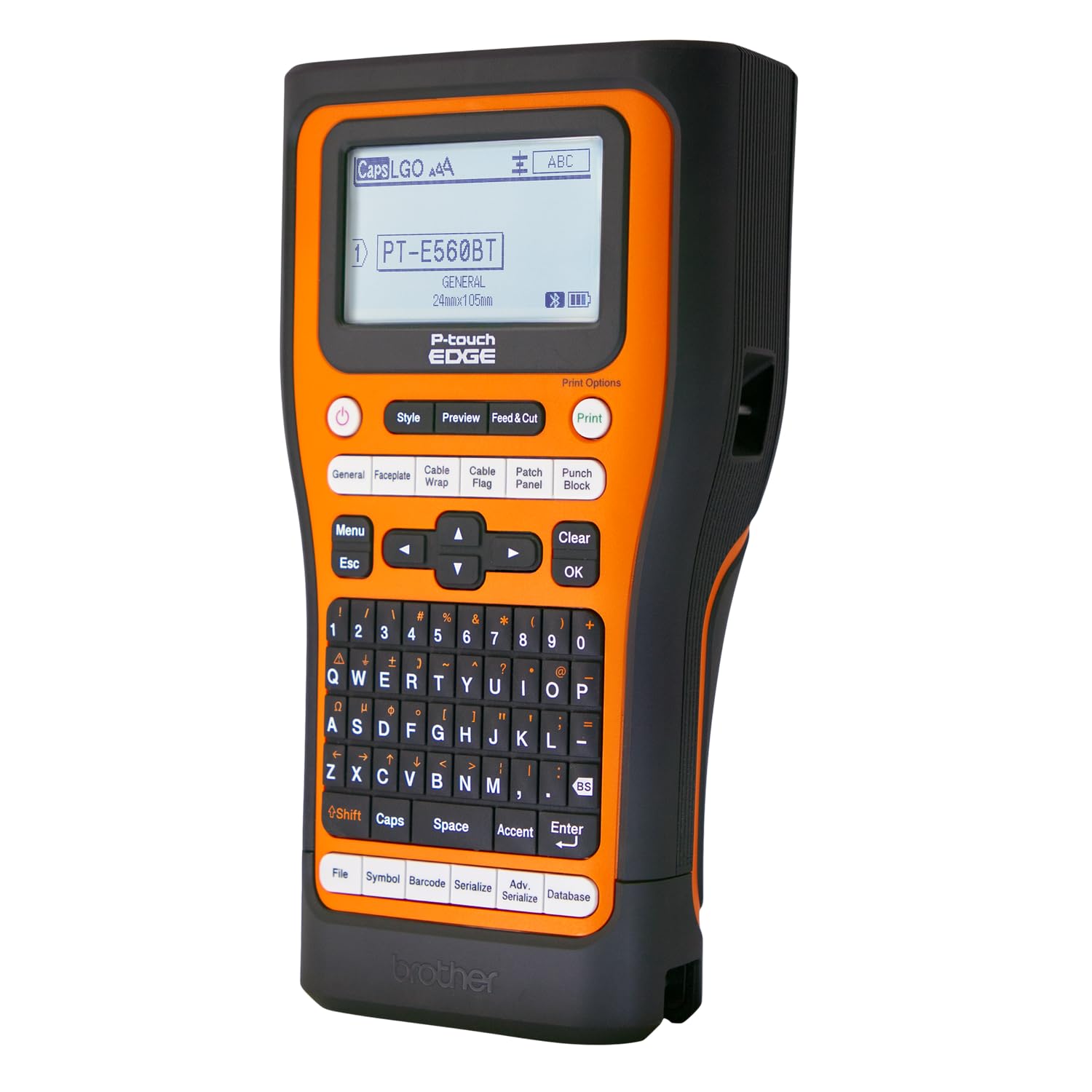 Brother PT-E560BTVP Bluetooth Label Printer - Industrial Handheld Label Maker with Dual Auto-Cutter, 24mm Wide Tape - Perfect for Warehouse, Office, Retail & Home Organization