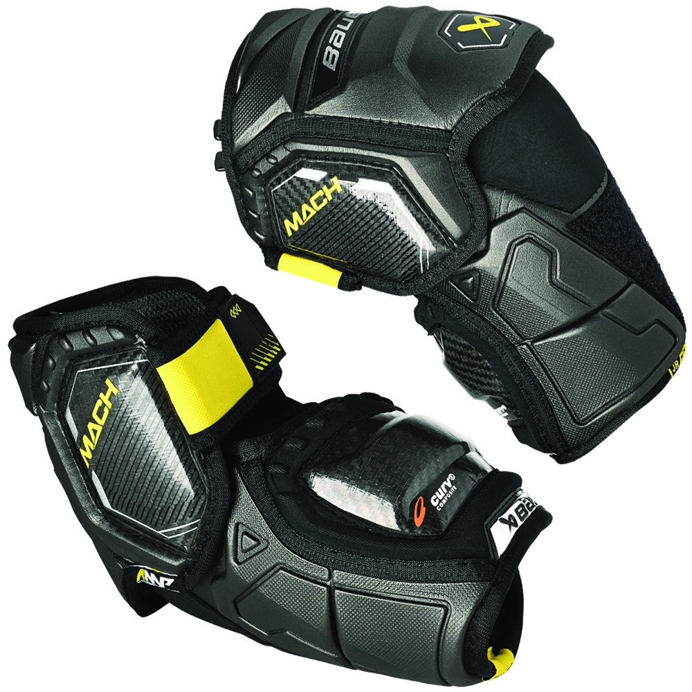Bauer Supreme Mach Junior Ice Hockey Elbow Pads - Youth Protective Gear for Hockey Players - Perfect for Training & Games