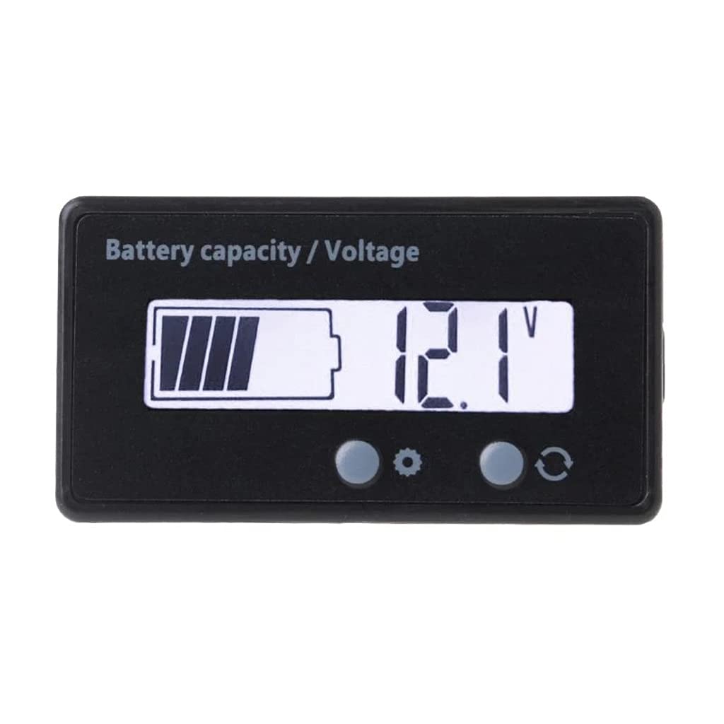 12V/24V/36V/48V LCD Battery Capacity Indicator - Lead Acid & Lithium Battery Voltage Meter for Electric Scooters, Motorcycles, Golf Carts - Perfect for Battery Maintenance & Performance Monitoring