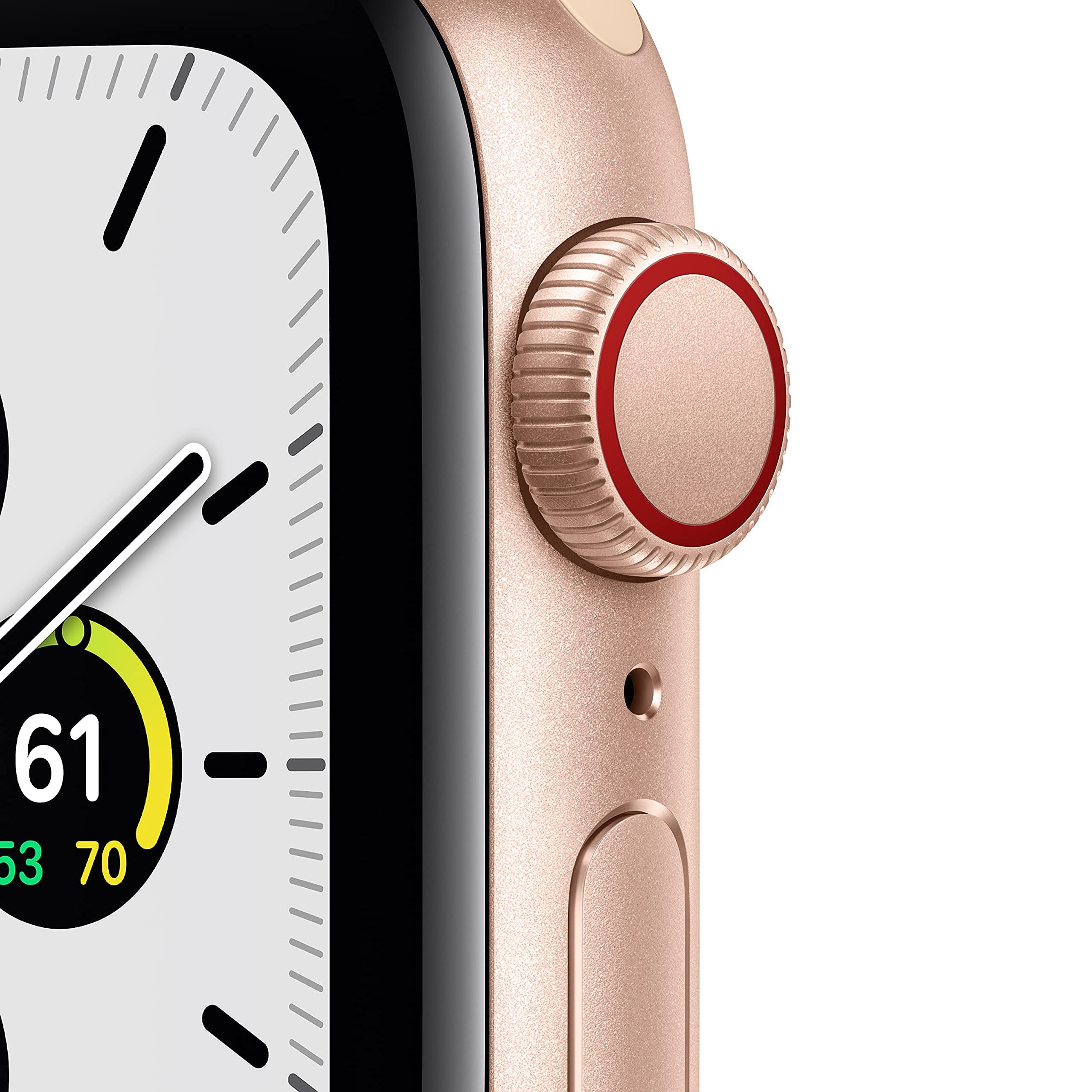 Apple Watch SE (GPS + Cellular, 40mm) - Gold Aluminum Case with Maize/White Sport Band - Certified Refurbished | Perfect for Fitness Tracking, Calls & Notifications on the Go