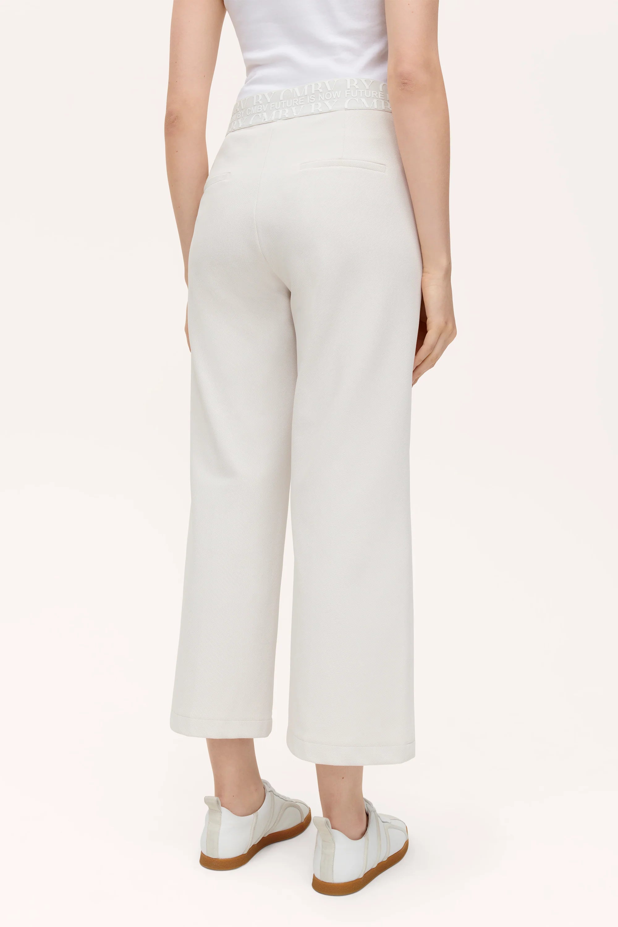 Cameron Pant Frost White - Women's High Waisted Casual Trousers for Office, Travel & Everyday Wear