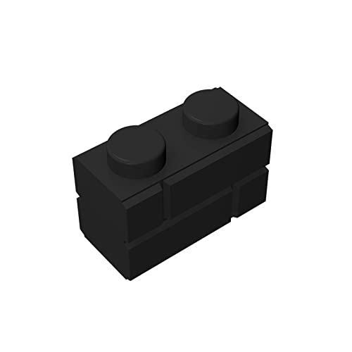 Gobricks GDS-631 1x2 Profile Brick (20 PCS) - Black Building Blocks Compatible with Lego 98283 & Major Brands - Perfect for DIY Projects, Model Building & Creative Play