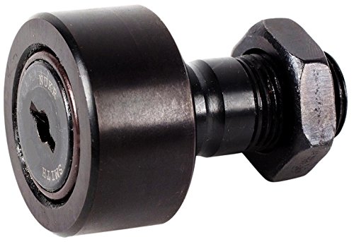 Smith Bearing NUKR-52 Cam Follower Needle Roller Bearing - Double Row Heavy Duty Rollers, Stud Type, Shielded Full Complement, 52mm Roller Diameter - Ideal for Industrial Machinery, Conveyor Systems, and Heavy Equipment Applications