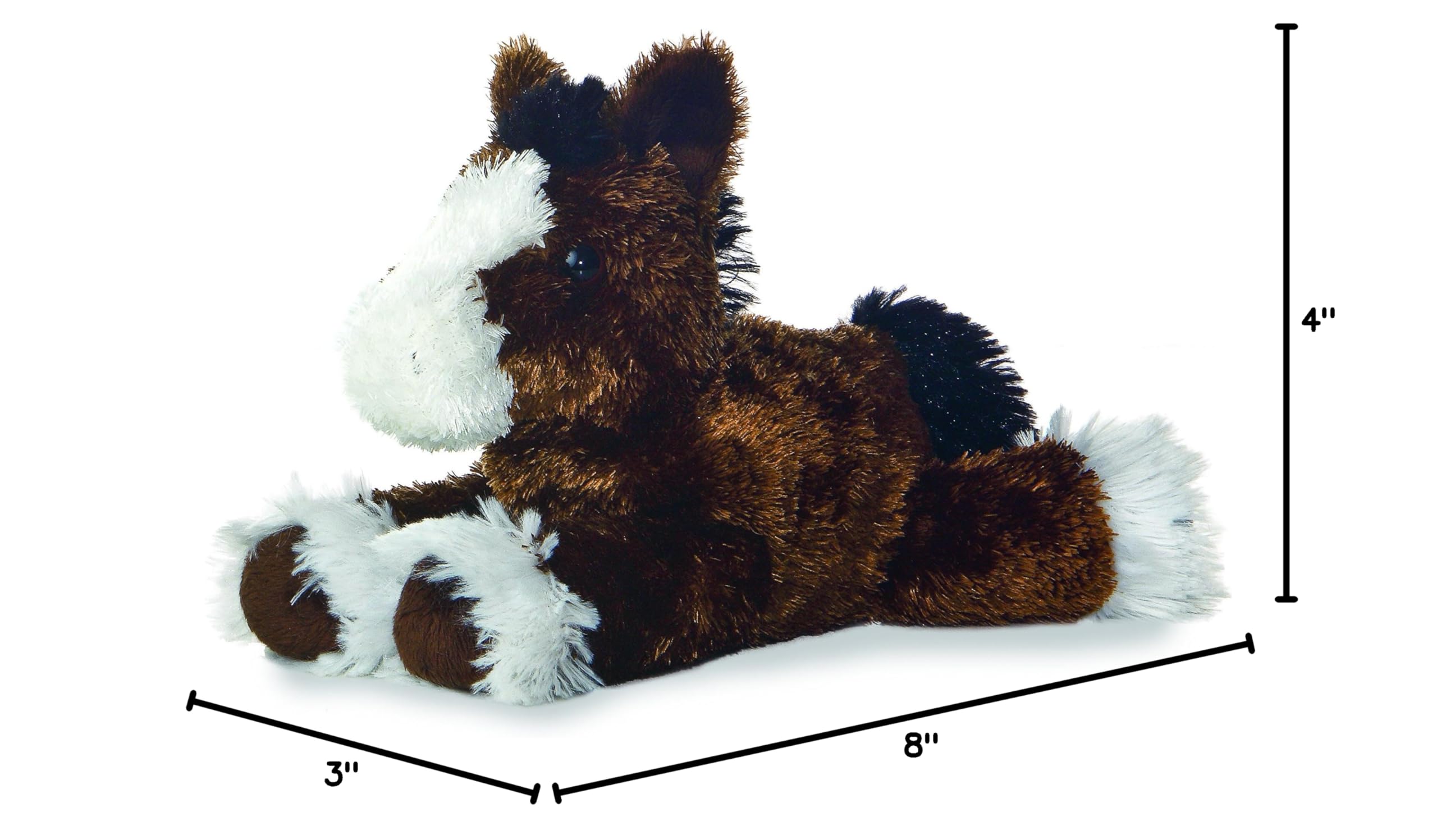 Aurora® Mini Flopsie™ Clydes™ 8-inch Brown Stuffed Animal Plush Toy - Soft & Cuddly Companion for Kids, Gifts, and Home Decor