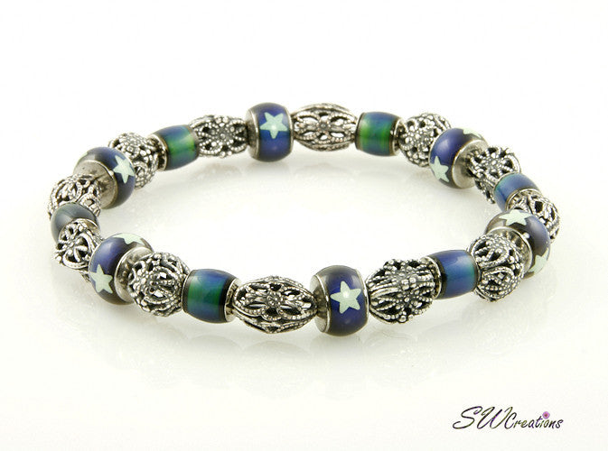 Color Changing Mood Bead Stretch Bracelet for Women & Girls - Adjustable Emotional Stress Relief Jewelry for Anxiety, Meditation & Everyday Wear