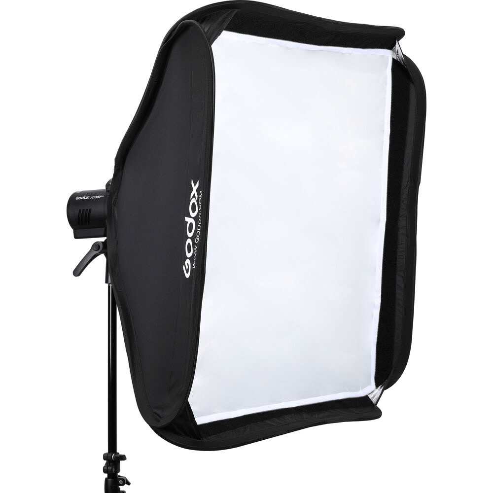 Godox S2 Speedlite Bracket with Softbox, Grid & Carrying Bag Kit (31.5x31.5