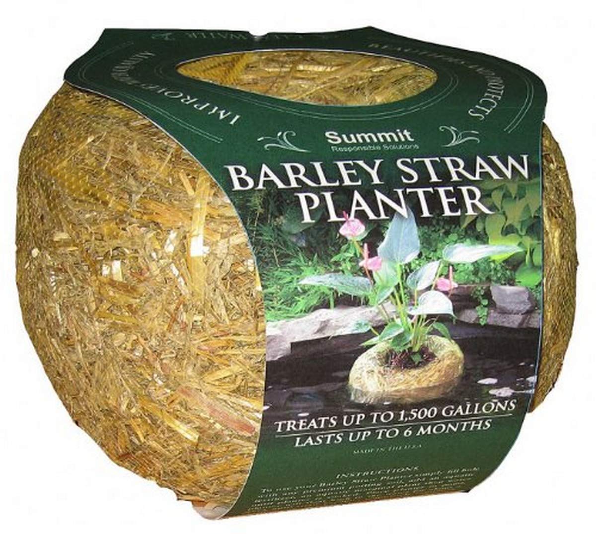 Summit 1139 Clear-Water Barley Straw Planter - Natural Pond Algae Control for 1500 Gallon Ponds | Safe for Fish & Aquatic Plants | Perfect for Garden Ponds, Water Features & Small Lakes