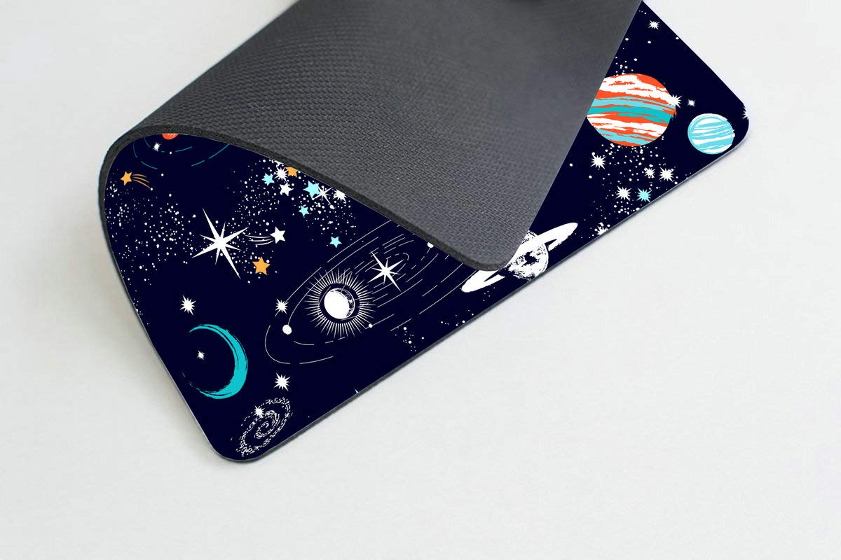 Galaxy Constellation Print Mouse Pad - Non-Slip Gaming Mouse Mat with Cosmic Design for Office & Home Desk, Perfect for PC Gaming & Computer Work (12x10 Inches)