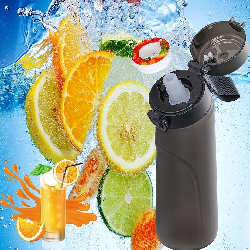 Refillable Scented Water Bottle Pods - Watermelon, Peach & Lemon Flavor Variety Pack | Compatible with Aroma Sports Cups & Bottles | Perfect for Gym, Hiking & Outdoor Activities
