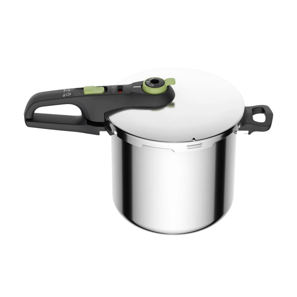 Tefal Secure Trendy 6L Stainless Steel Induction Pressure Cooker - Fast & Safe Cooking for Soups, Stews & Meals | Perfect for Home Chefs & Busy Families
