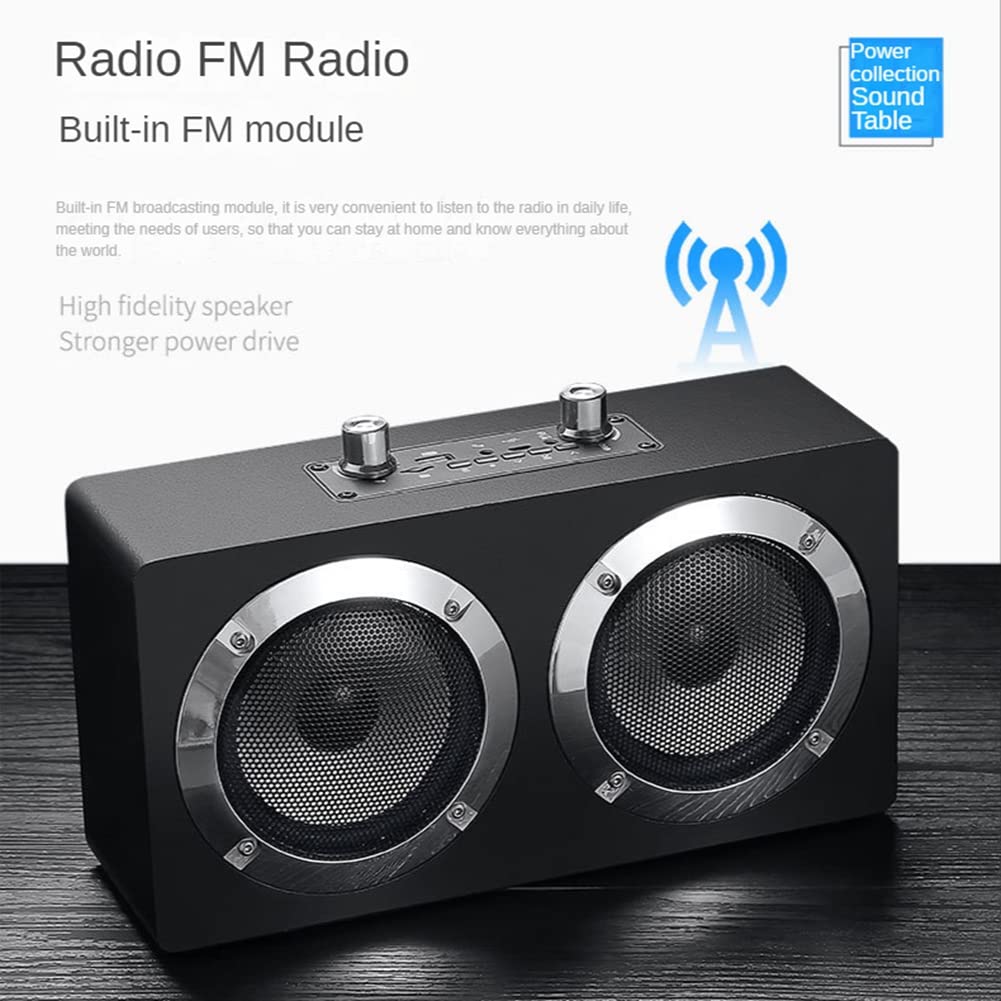 Premium Portable Bluetooth Speaker with Built-in Mic - Wireless Wooden Home Theater System, FM Radio, TF Card Slot & Hi-Fi Sound - Perfect for Parties, Outdoor Events & Home Entertainment