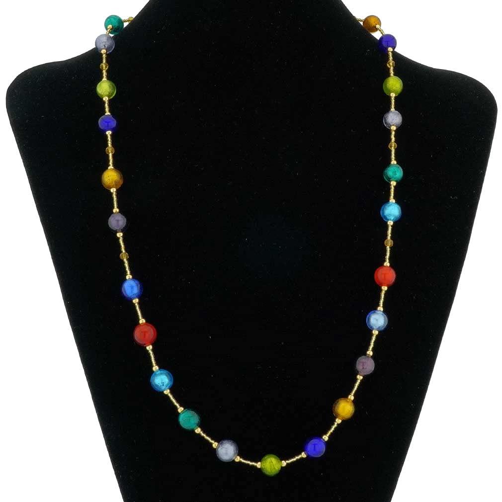 Murano Glass Necklace - Handmade Venetian Jewelry in Multicolor | Perfect for Gifts, Weddings & Special Occasions