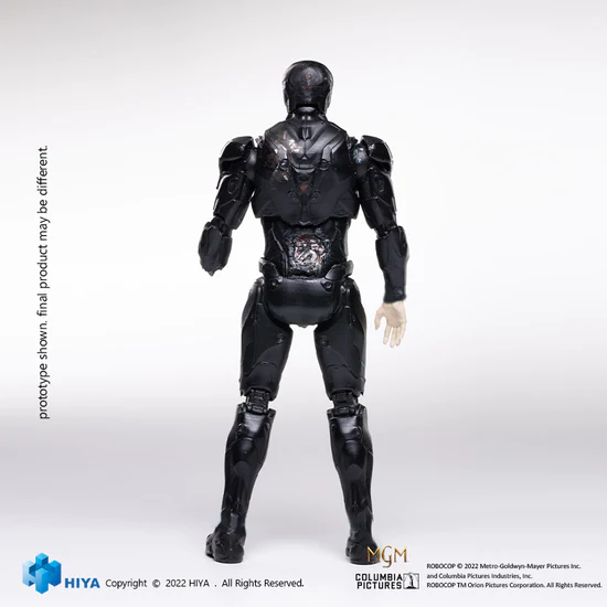1/18 Scale HIYA 4-Inch Action Figure - Exquisite Mini Series ROBOCOP 2014 Battle Damage Edition | Highly Detailed Collectible for Movie Fans & Action Figure Enthusiasts | Perfect for Display, Photography & Role-Playing Scenes