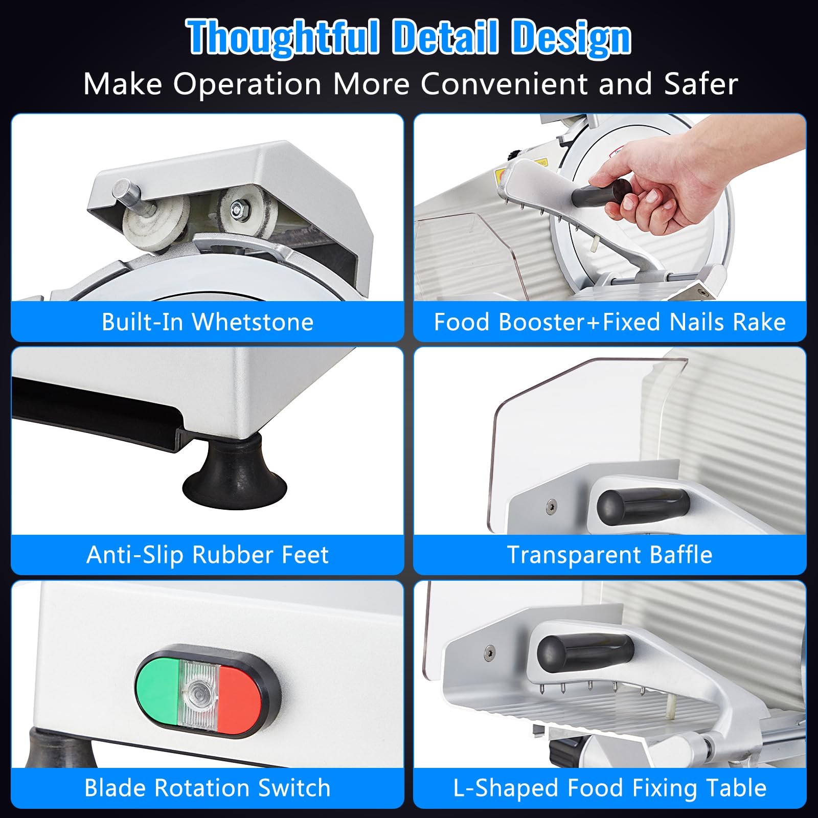 240W Electric Meat Slicer with 10