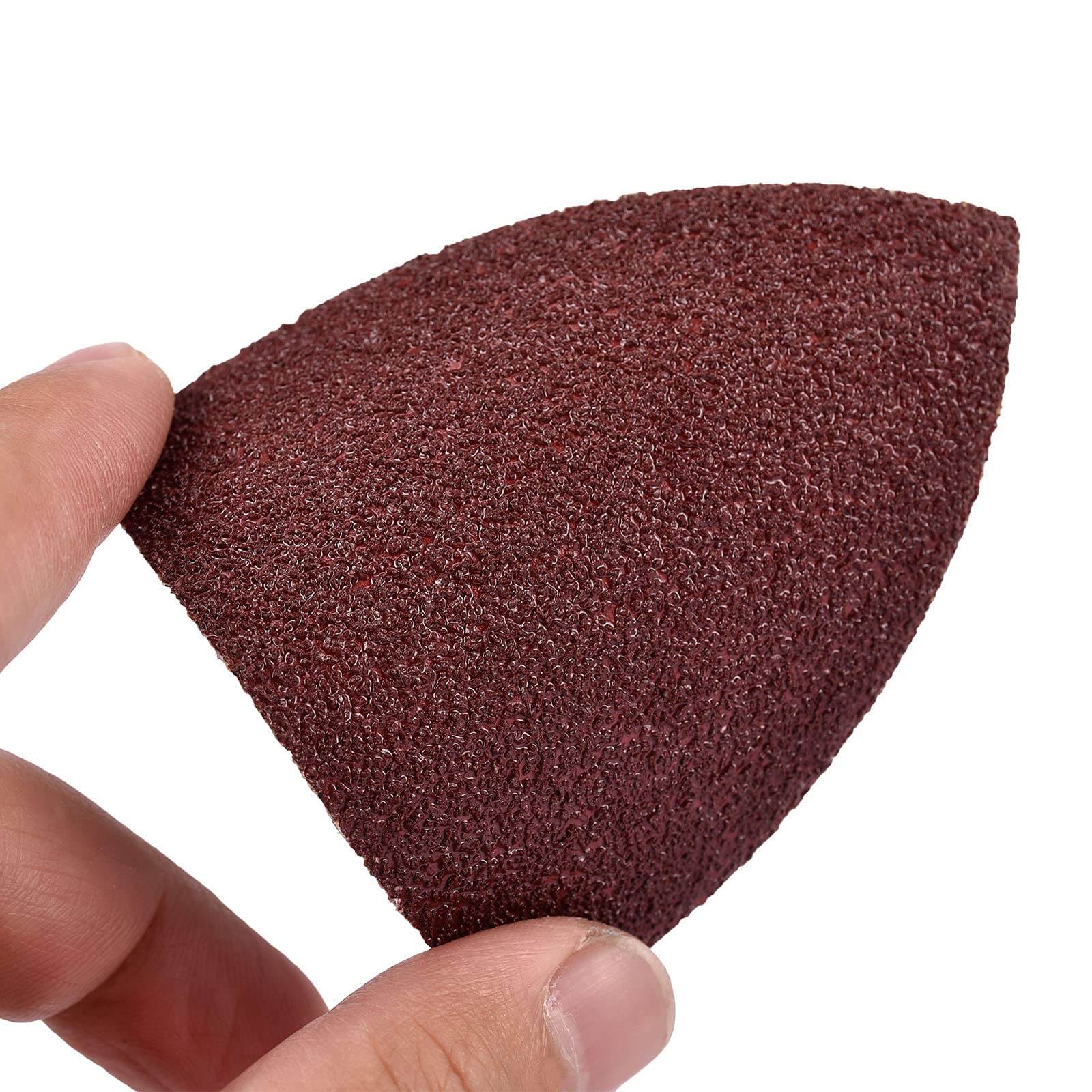 50Pcs 80mm Triangular Hook and Loop Sandpaper Assortment - 40/60/80/120/180 Grit Multi-Tool Sanding Pads for 3-1/8