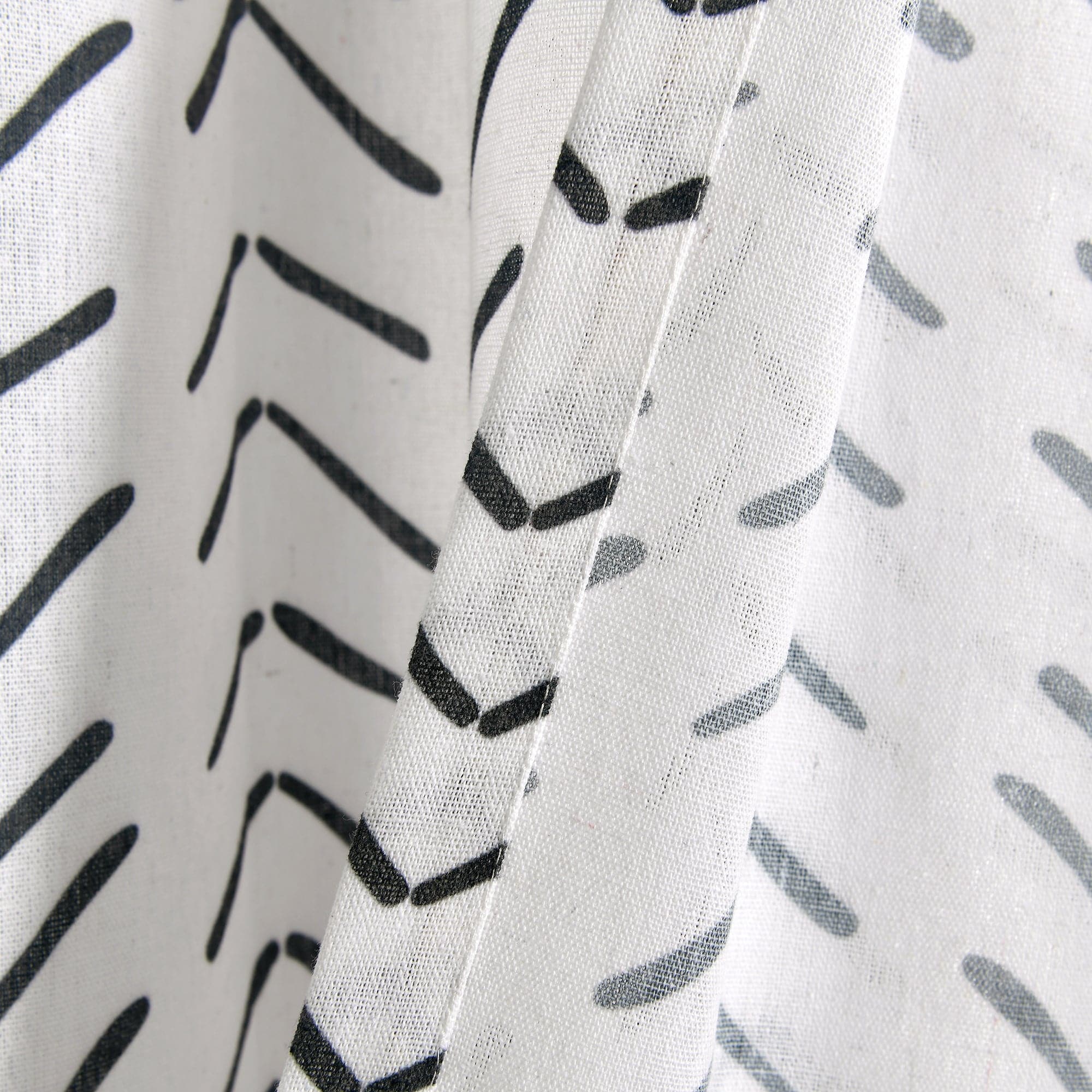 Hygge Modern Arrow Faux Linen Shower Curtain - Waterproof Bathroom Decor for Spa-Like Relaxation