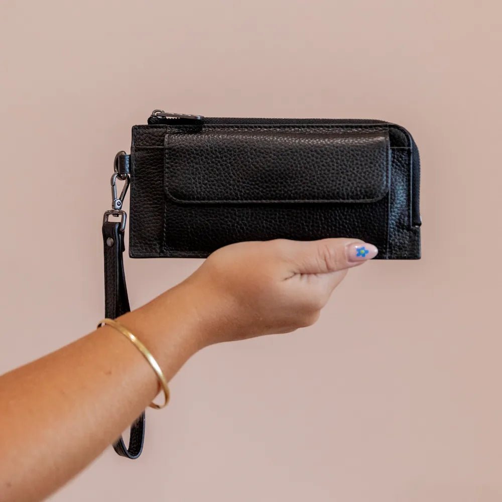 Slimline Leather Wallet for Men - Minimalist RFID Blocking Bifold Wallet - Black | Perfect for Everyday Carry, Travel & Business