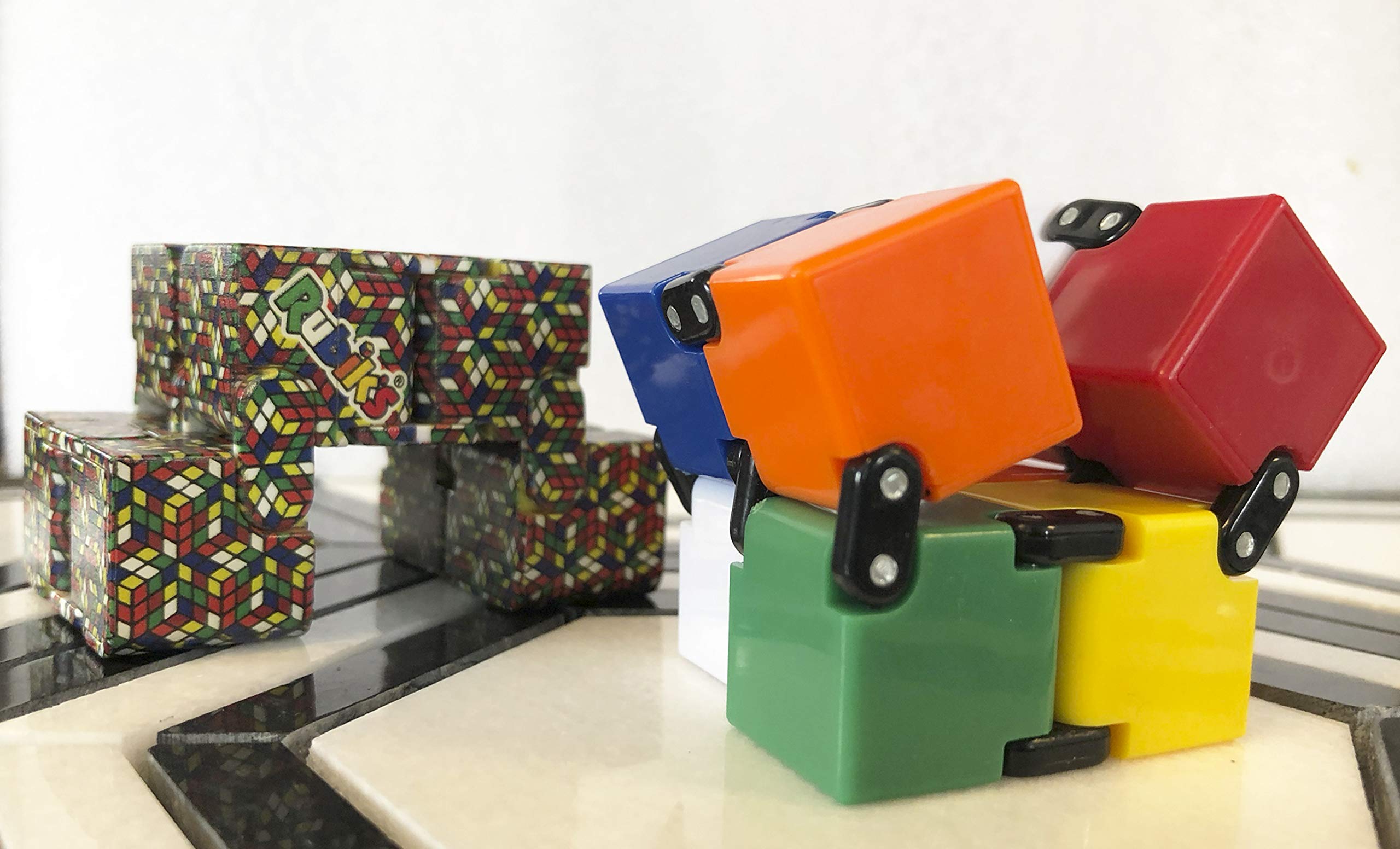 Rubik's Infinity Cube Fidget Toy - Stress Relief & Focus Tool for ADHD, Anxiety - Perfect for Office, School & Travel - Sensory Stimulation & Relaxation Aid