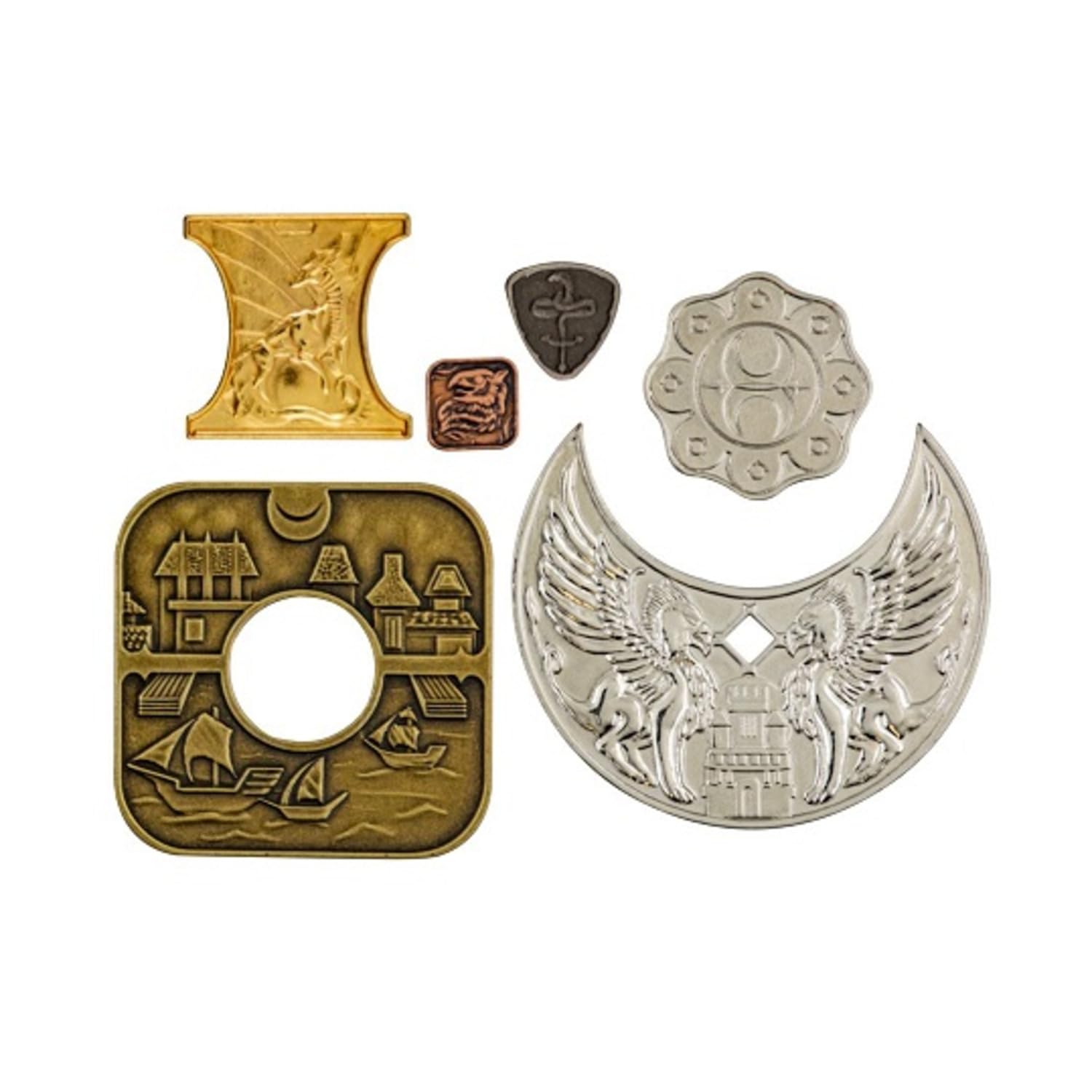 Ultra PRO Dungeons & Dragons Waterdeep RPG Coins - Set of 15 Cast Metal Faux Coins for Tabletop Gaming & D&D Campaigns | Perfect for RPG Collectors and Game Masters