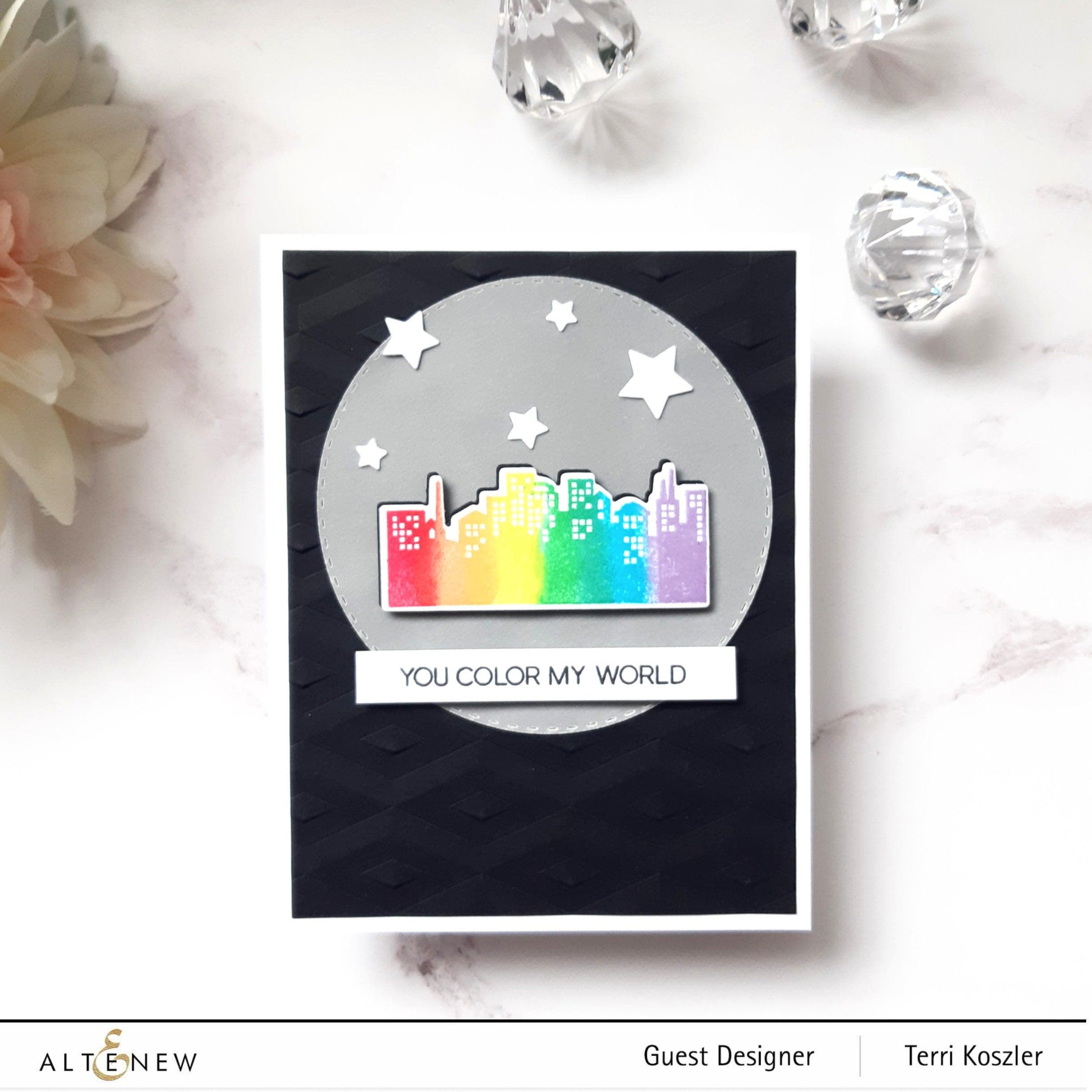 Mini Delight Pretty City Stamp & Die Set for Card Making - Scrapbooking, DIY Crafts, and Paper Projects