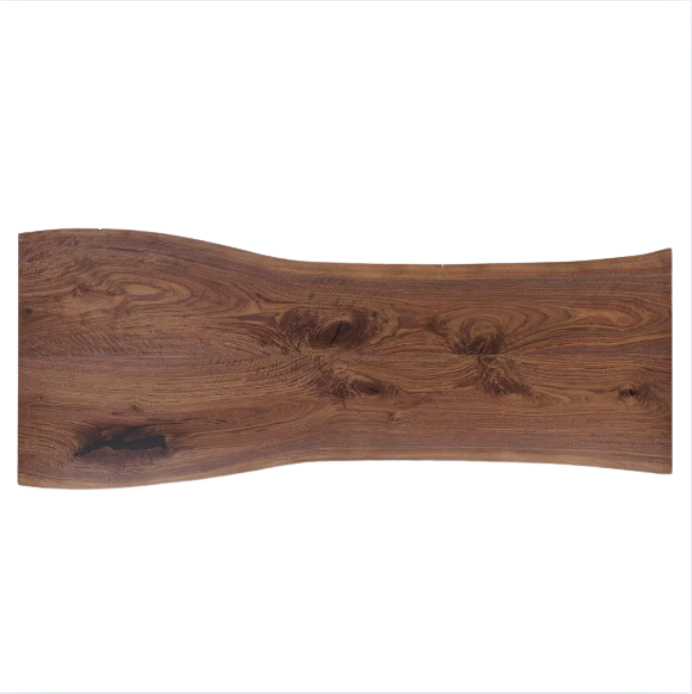 Premium Black Walnut Solid Wood Natural Edge Dining Table – Handcrafted Large Board for Rustic & Modern Home Decor – Perfect for Family Gatherings & Dinner Parties