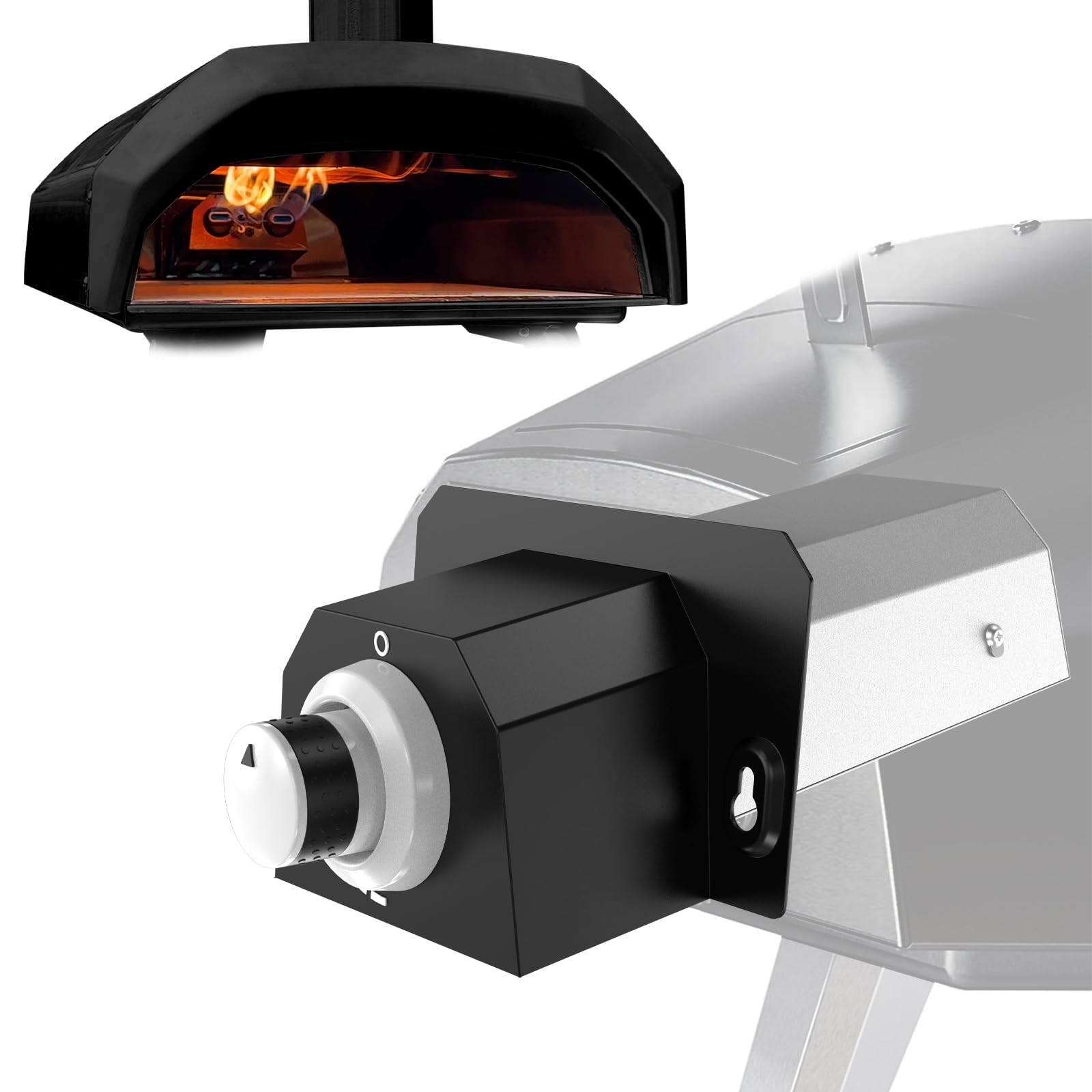 Ooni Karu 16 Pizza Oven Gas Burner Attachment - Propane Converter with Valve Hose - Replacement Parts for Ooni Pizza Ovens - Perfect for Outdoor Cooking, Camping & Backyard Pizza Parties