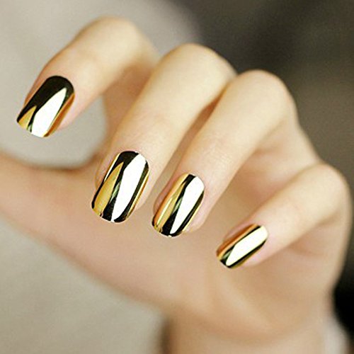 3D Nail Art Stickers - Gold & Silver Manicure Decals for DIY Nail Decorations | Self-Adhesive Nail Foils & Charms for Professional Salon or Home Use