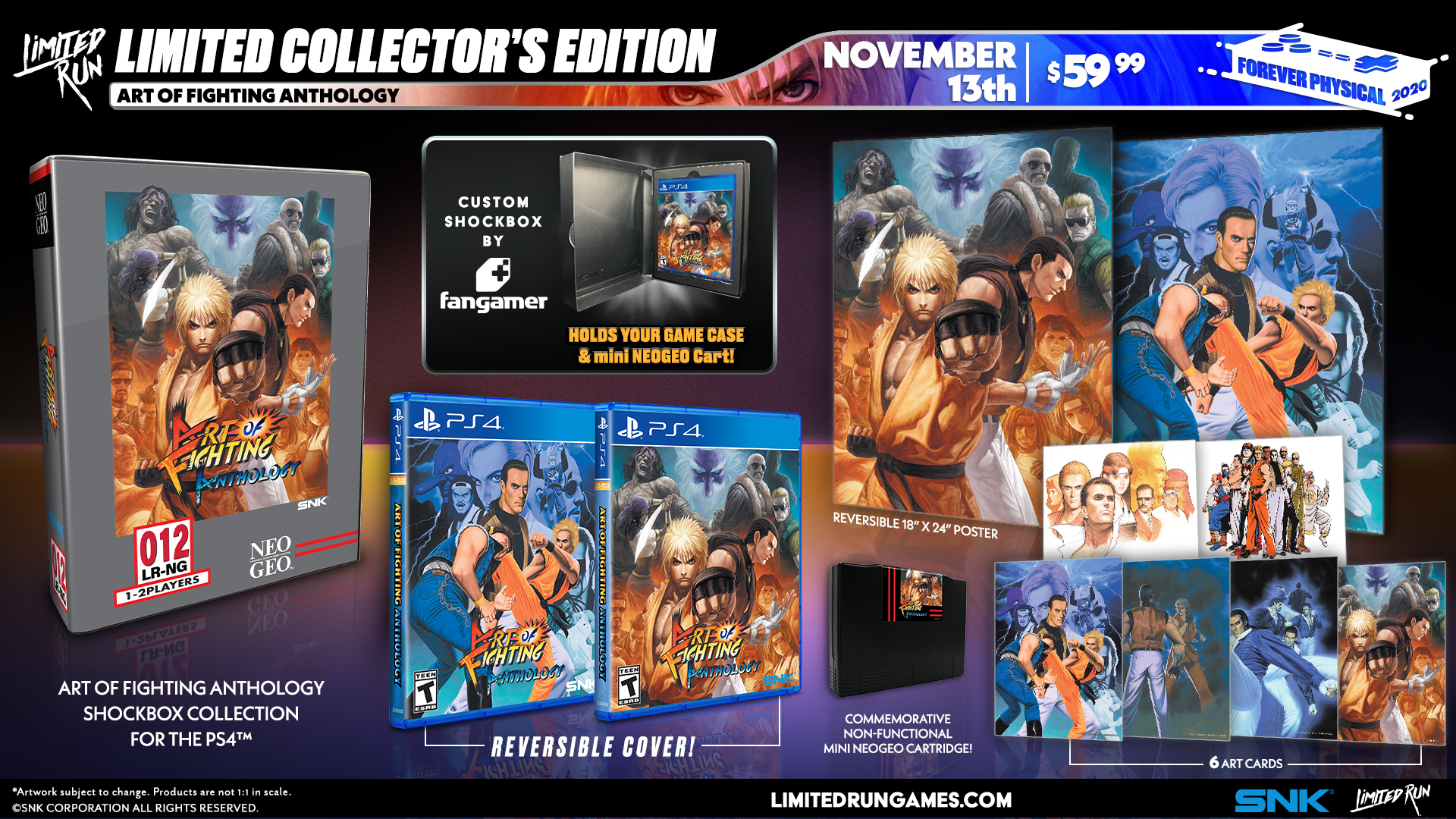 Limited Run #375: Art of Fighting Anthology Collector's Edition for PS4 - Rare Fighting Game Bundle for Retro Gamers & Collectors - Perfect for Gaming Nights & Display Collections