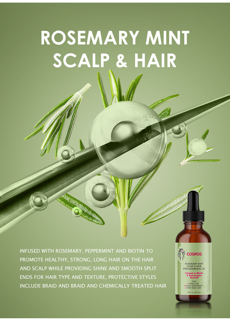 Premium Rosemary Essential Oil for Hair Care - Herbal Blend for Growth & Scalp Health - Perfect for Aromatherapy & DIY Hair Treatments