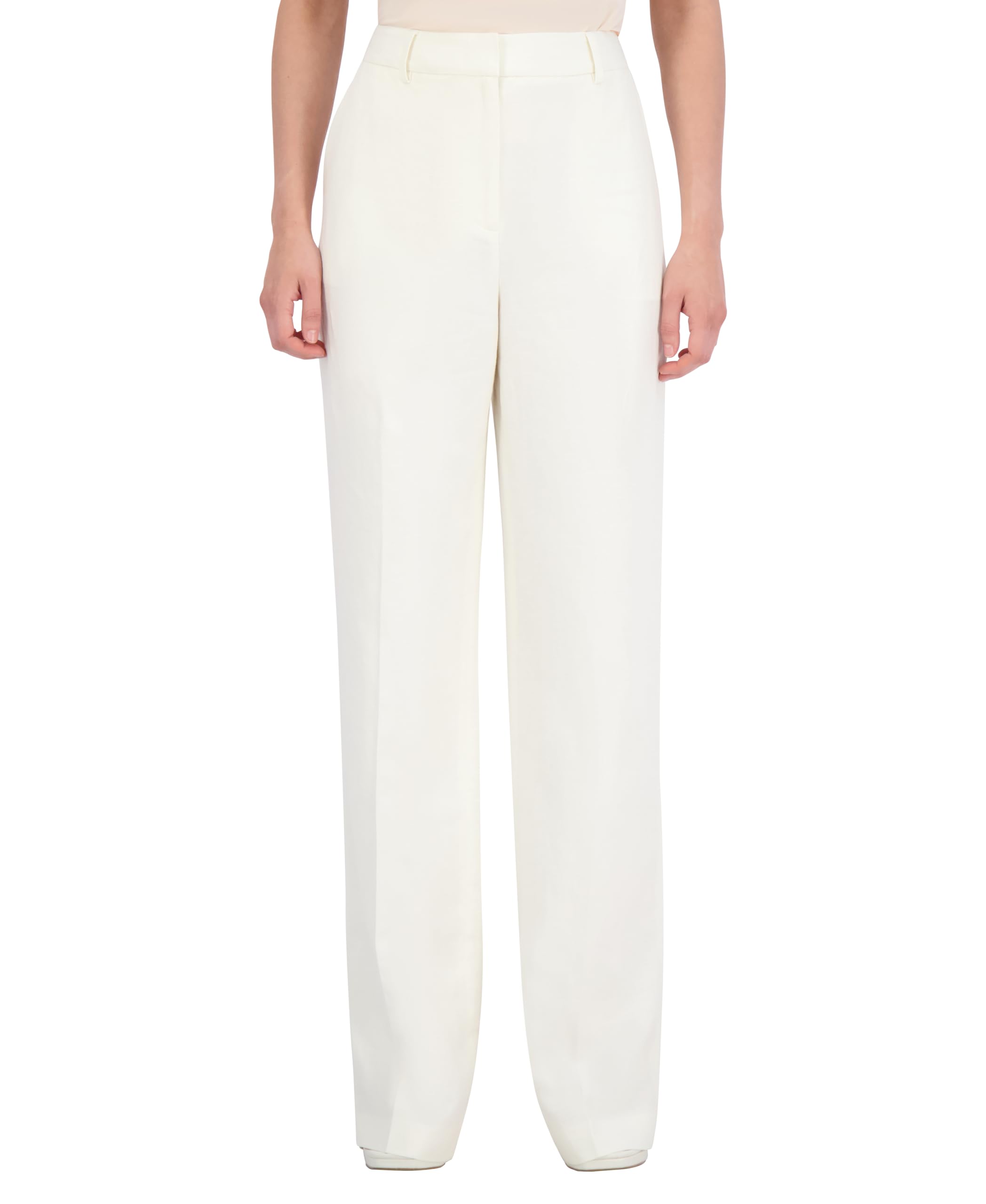 BCBGMAXAZRIA Women's Straight Leg Dress Pants - Professional Office Work Trousers for Business & Formal Occasions