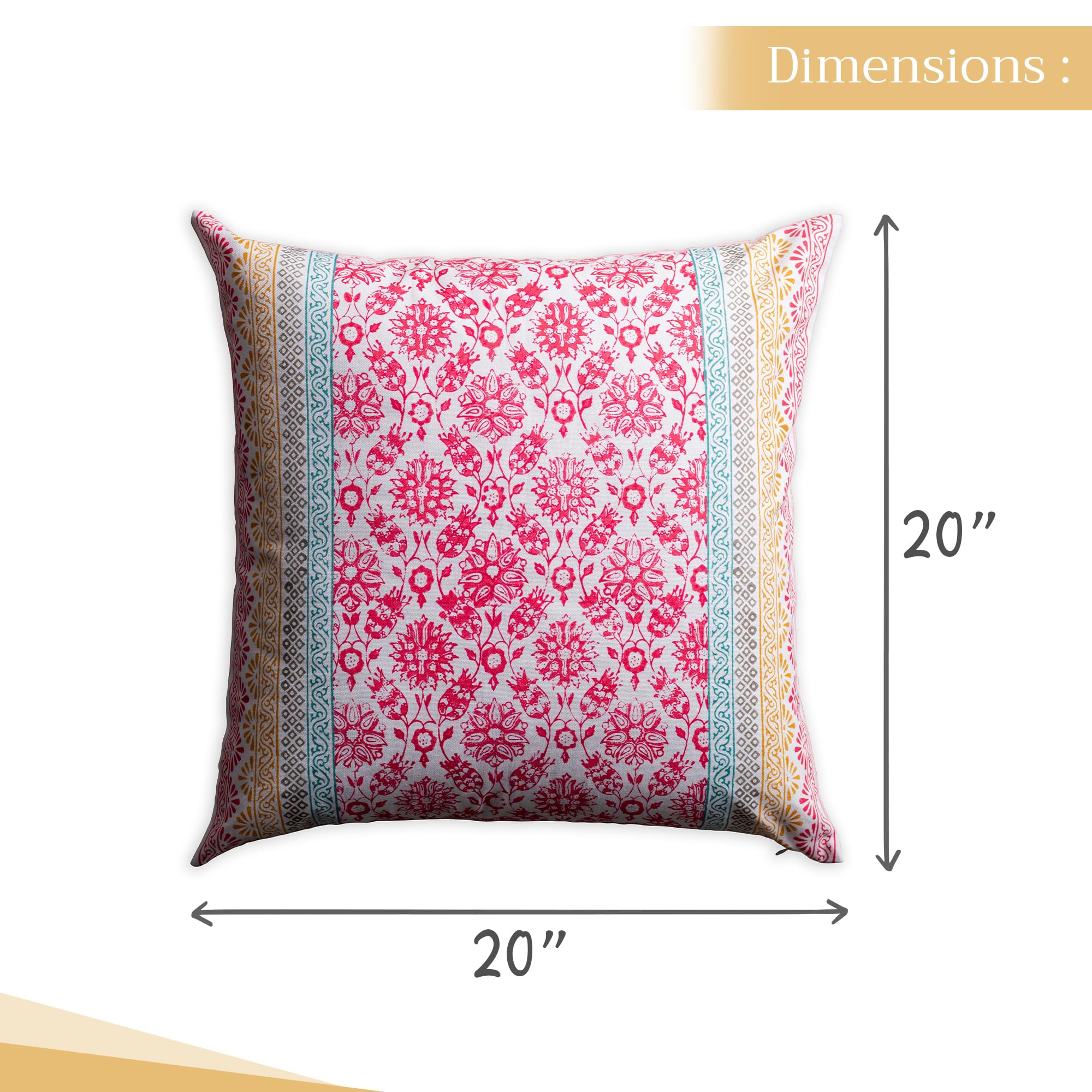 Maison d'Hermine 20x20 Inch Decorative Pillow Covers - 100% Cotton Square Throw Pillow Covers with Hidden Zipper for Sofa, Couch, Bed & Home Decor | Easter Home Decoration & Seasonal Living Room Accents