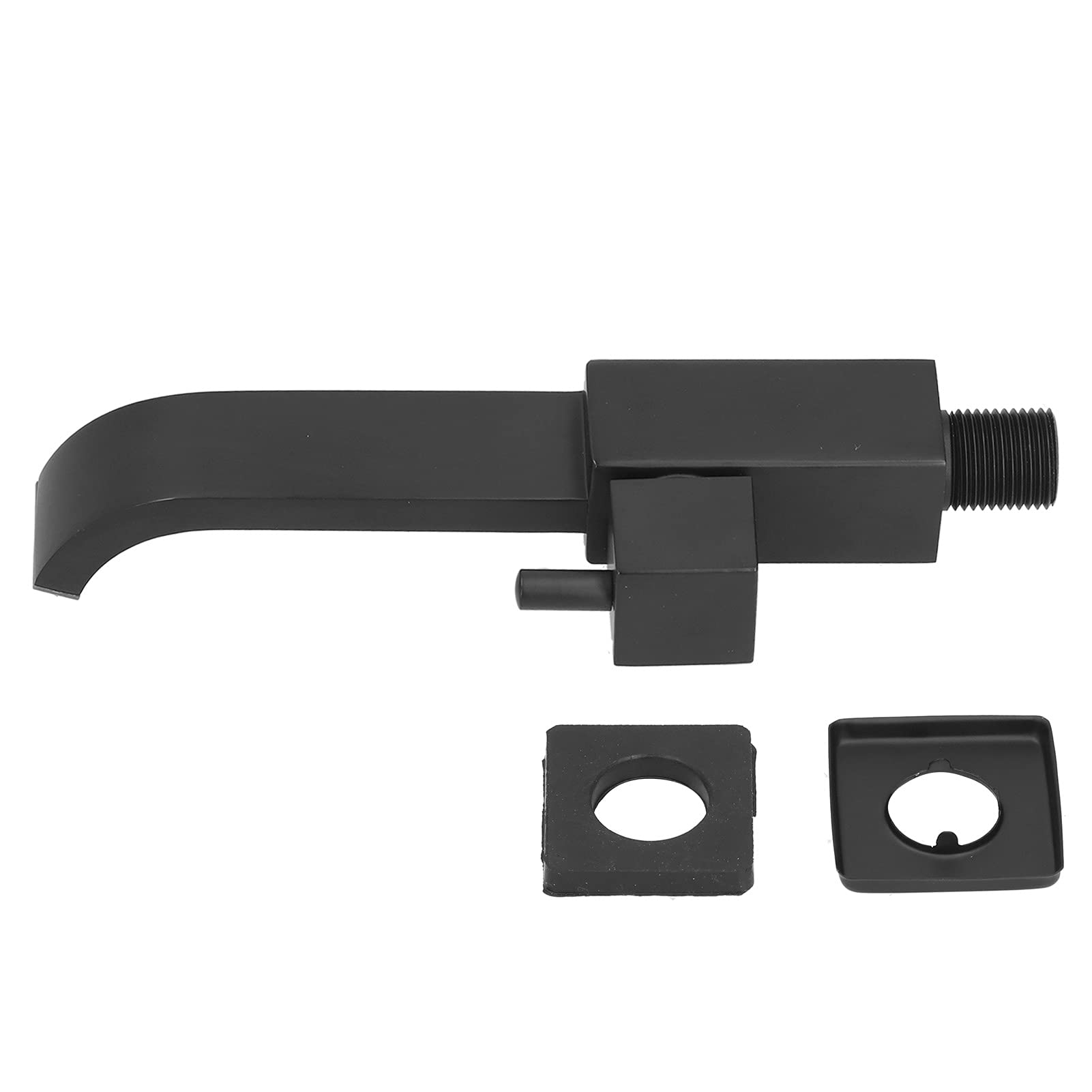 Bathroom In-wall Extension Mop Pool Faucet - G1/2 Male Thread Single Cold Water Tap - Matte Black Copper Faucet for Balcony, Laundry Room & Utility Sink