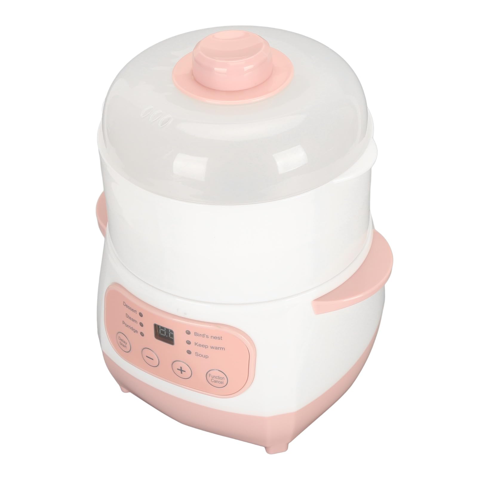 1L Electric Stew Pot with Smart Anti-Dry Burn Protection, Ceramic Soup Cooker with Timer Function for Home Kitchen (110V US Plug) - Perfect for Slow Cooking, Meal Prep & Healthy Eating