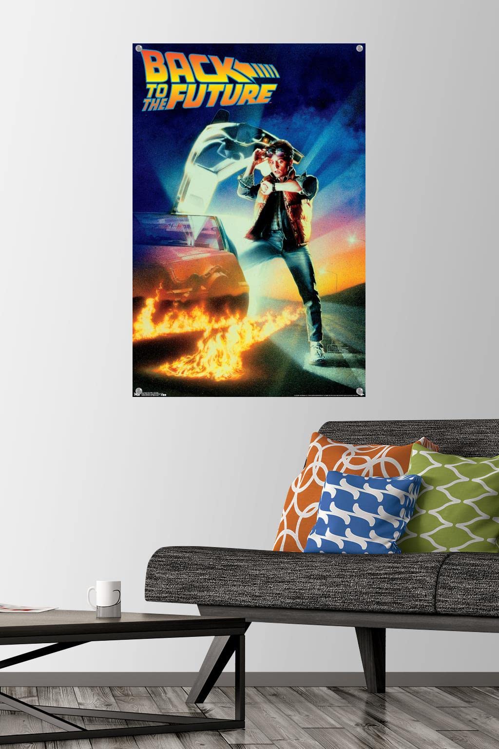 Back to the Future Movie Poster - Premium One Sheet Wall Art with Push Pins - Perfect for Home Theater Decor, Man Cave & Movie Lover Gifts