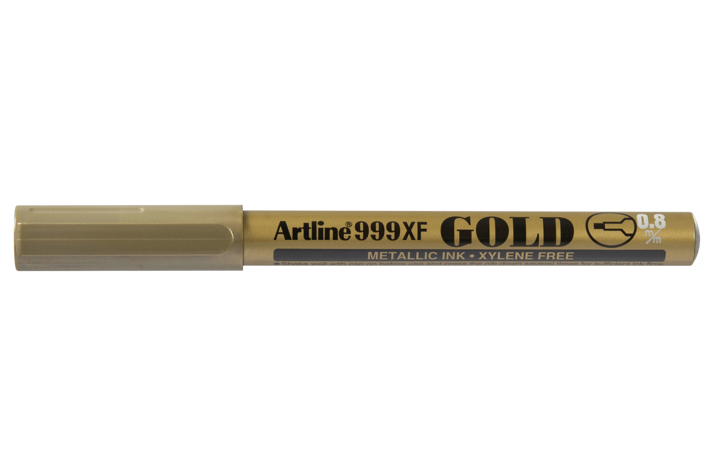 Artline 999XF Bullet Tip Metallic Gold Markers - 12 Pack for Scrapbooking, DIY Crafts & Gift Wrapping