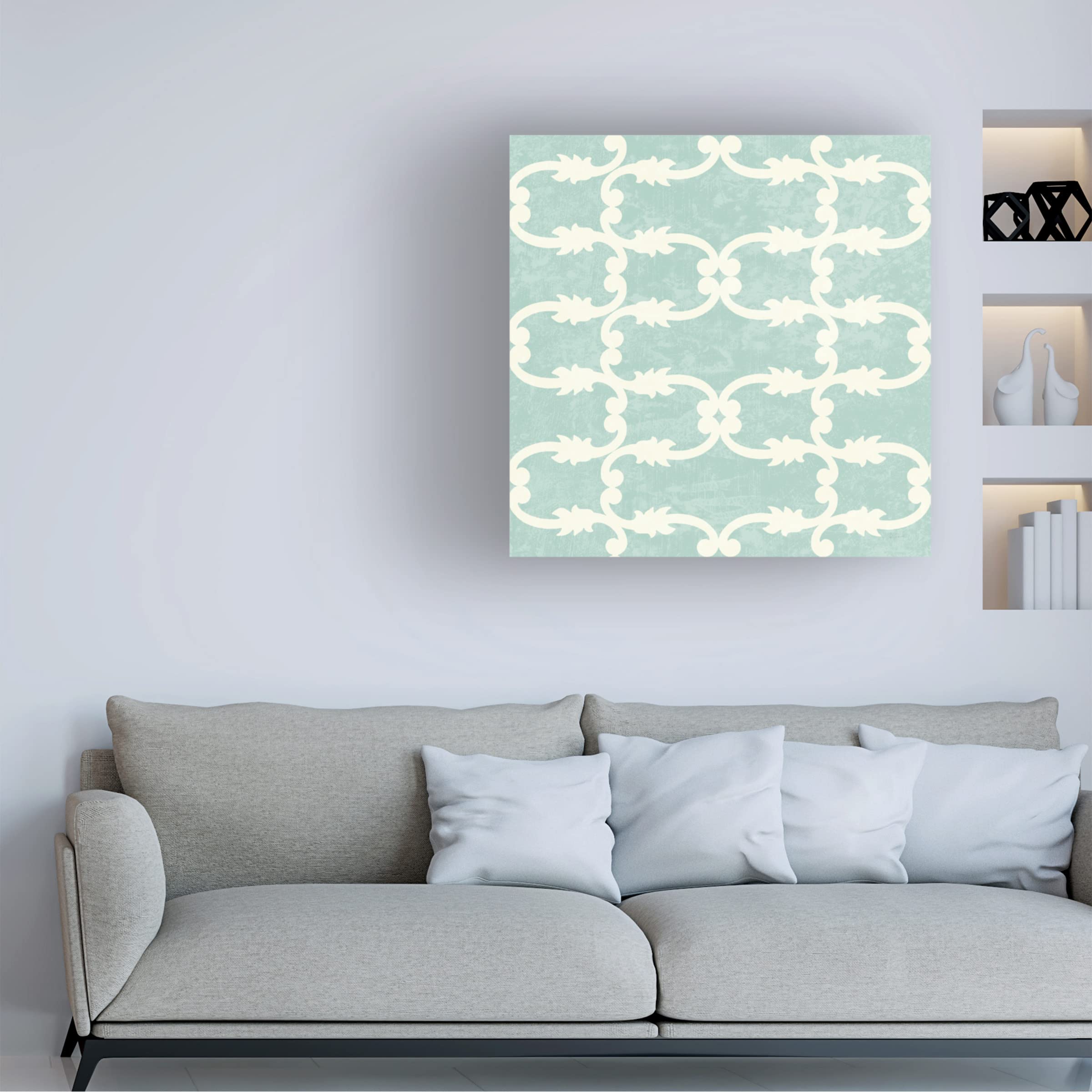 Trademark Fine Art 'Peacock Arbor Pattern VII' Canvas Wall Art by Sue Schlabach - Elegant Home Decor for Living Room, Bedroom & Office