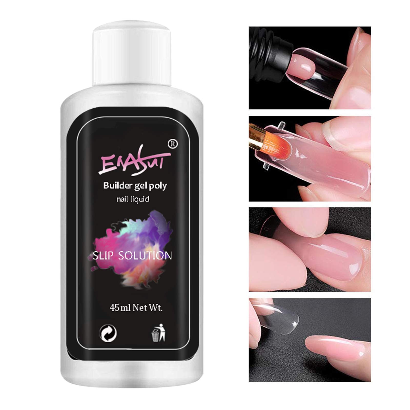 6 Colors Poly UV Gel Nail Kit - Quick Nail Extension & Builder Gel Set with Base Coat, Top Coat & Slip Solution - DIY Salon & Home Manicure Kit for Professional Nail Art & Long-Lasting Gel Extensions (Perfect for Parties, Weddings & Special Occasions)