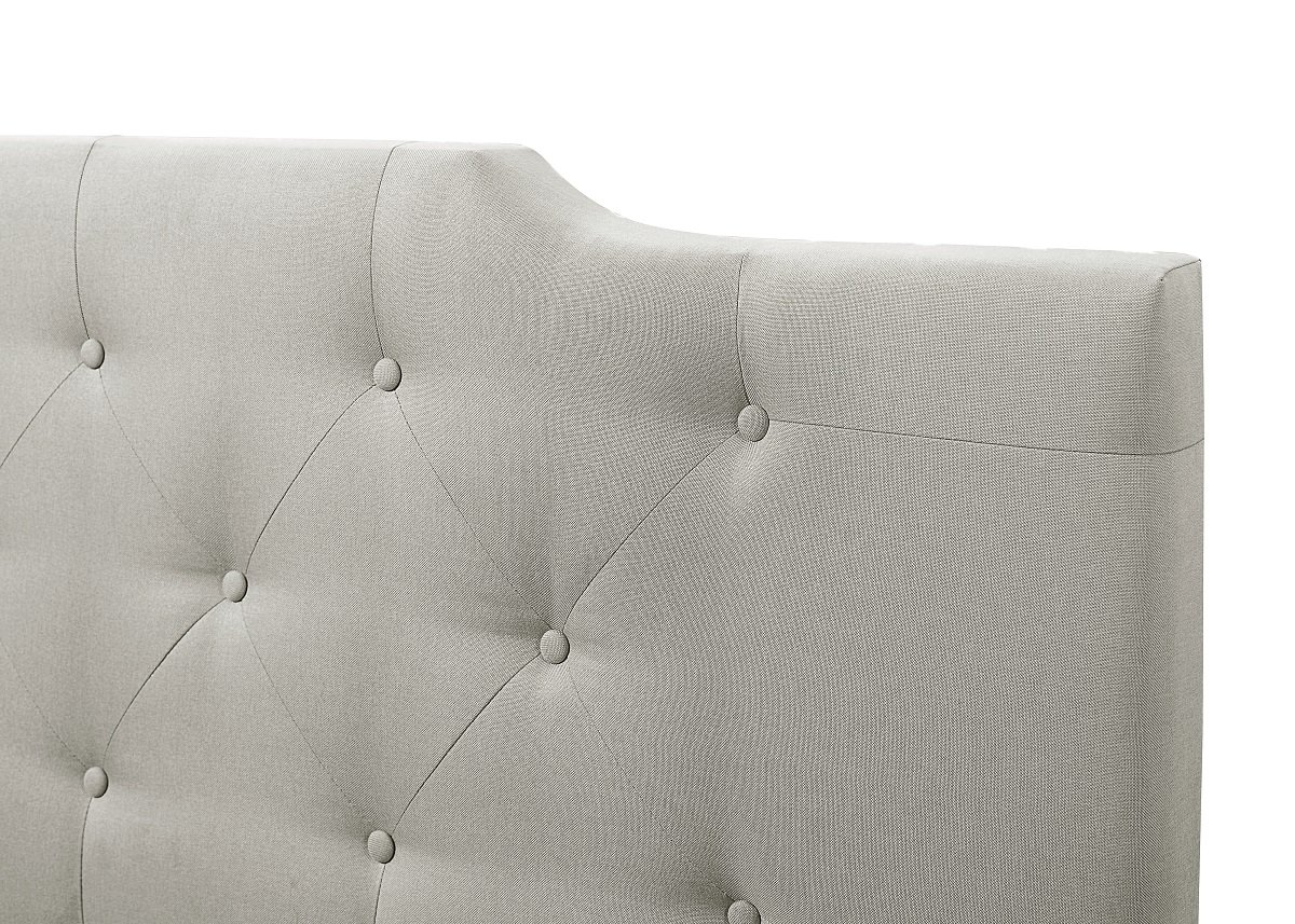 Kimberly Upholstered Queen Size Bed in Beige - Modern Bedroom Furniture for Master Bedroom & Guest Room