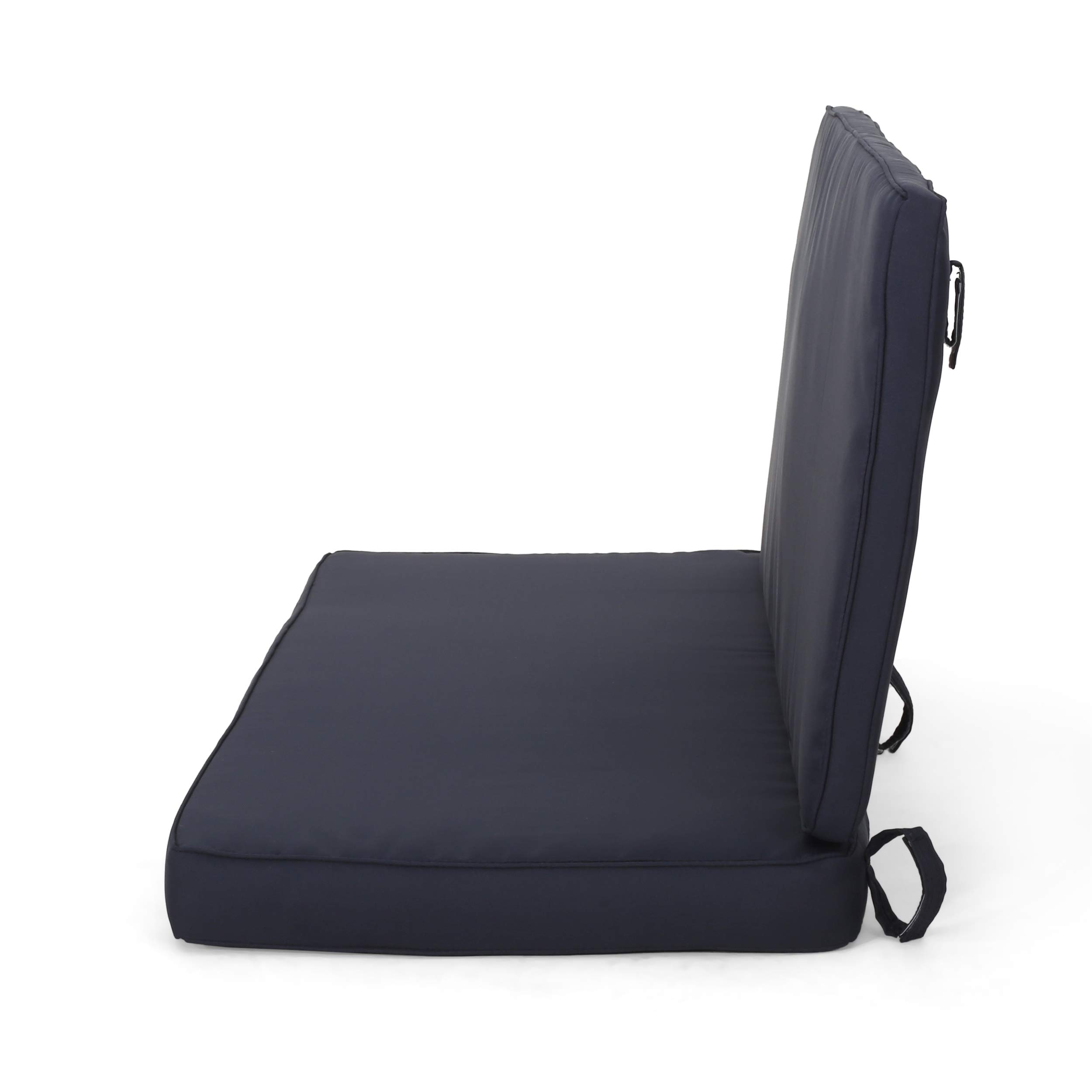 Christopher Knight Home 313290 Gavin Outdoor Water Resistant Fabric Loveseat Cushions - Navy Blue - Weatherproof & Durable Patio Furniture Cushions for Deck, Porch, and Poolside Lounging