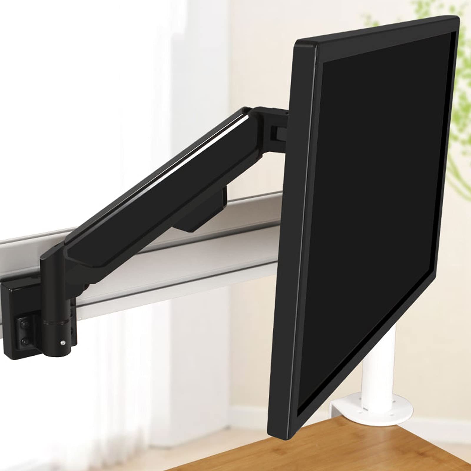 FEIYIYANG Gas Spring Monitor Arm - Adjustable Single Monitor Mount Stand for 10