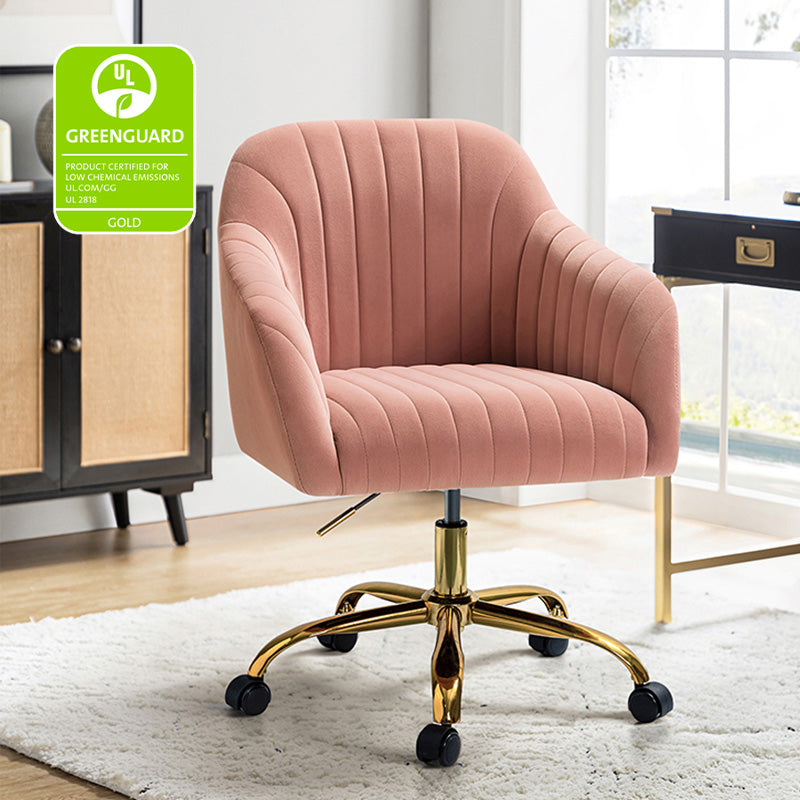 Luxury Velvet Office Chair - Ergonomic Desk Chair with Adjustable Height for Home & Workspace - Perfect for Remote Work, Gaming & Study