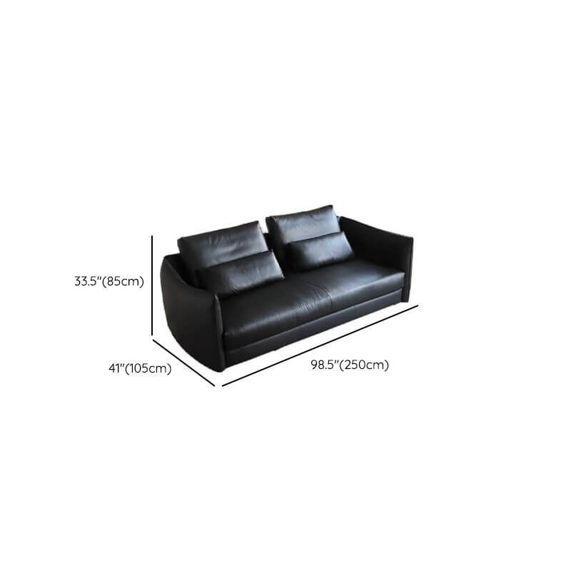 Premium Ink Standard Sofa with Armrest & Hidden Support - Modern Living Room Furniture for Home & Office Comfort