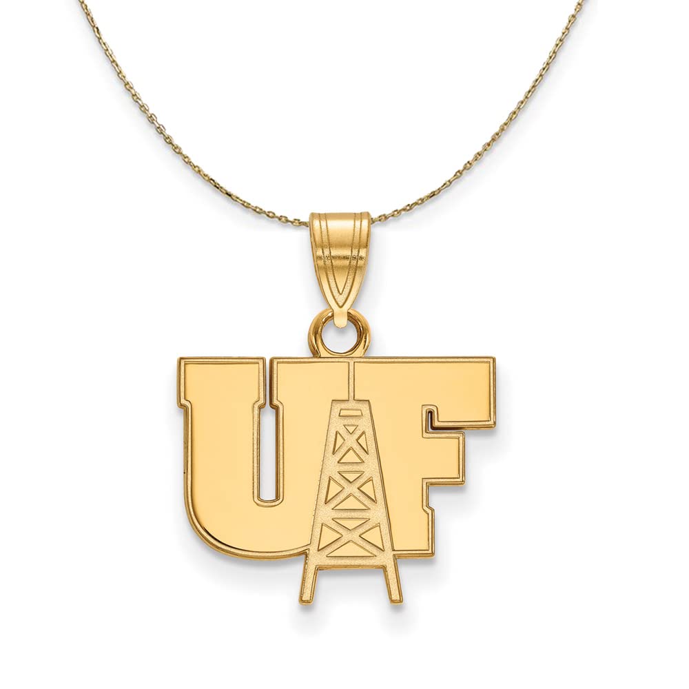 14k Yellow Gold U of Findlay Small Necklace - Elegant Gift for Graduation