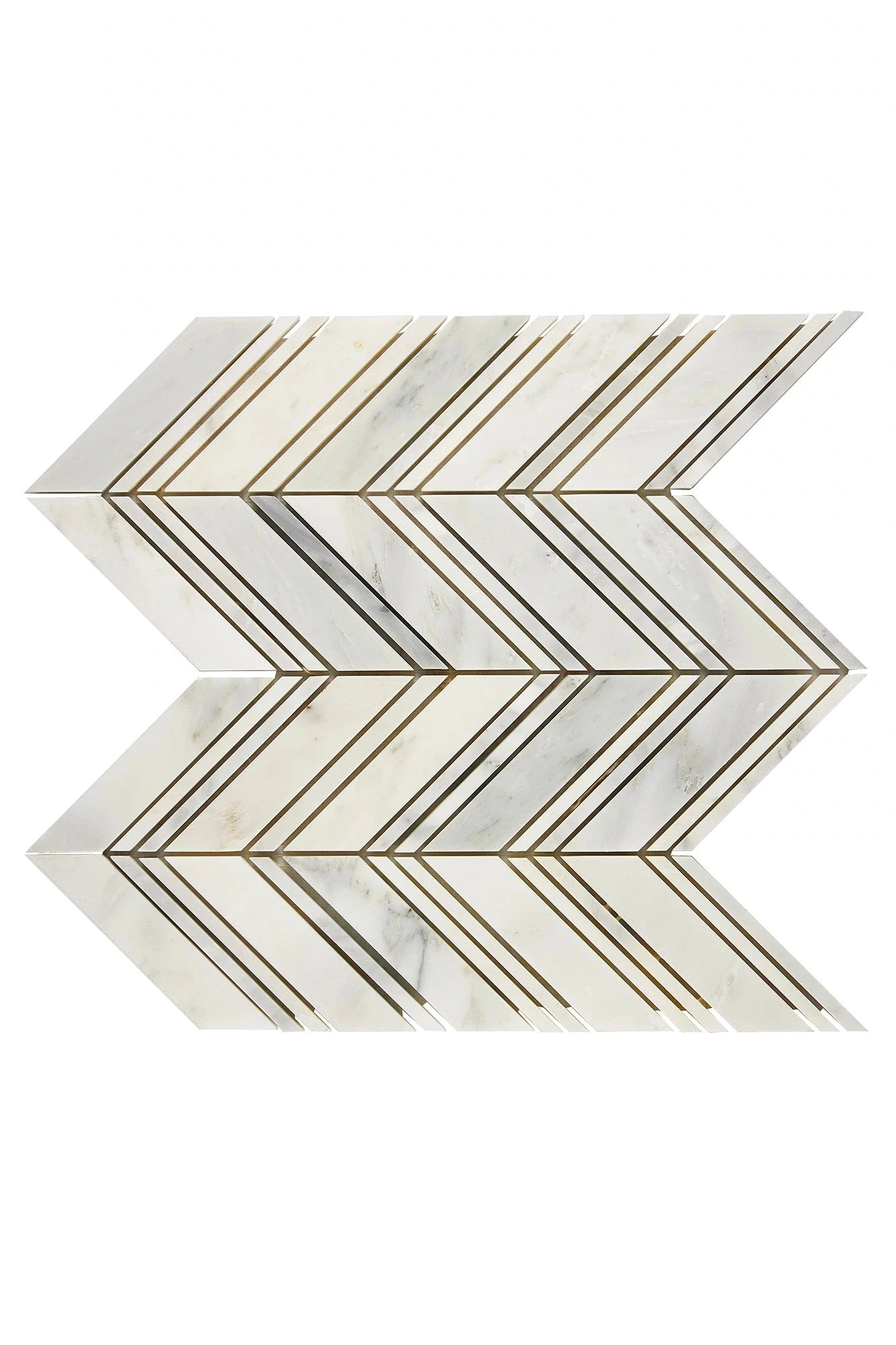Premium Oriental White Marble Chevron Mosaic Tile - Elegant Geometric Pattern for Kitchen Backsplash, Bathroom Wall & Flooring - Natural Stone Home Decor