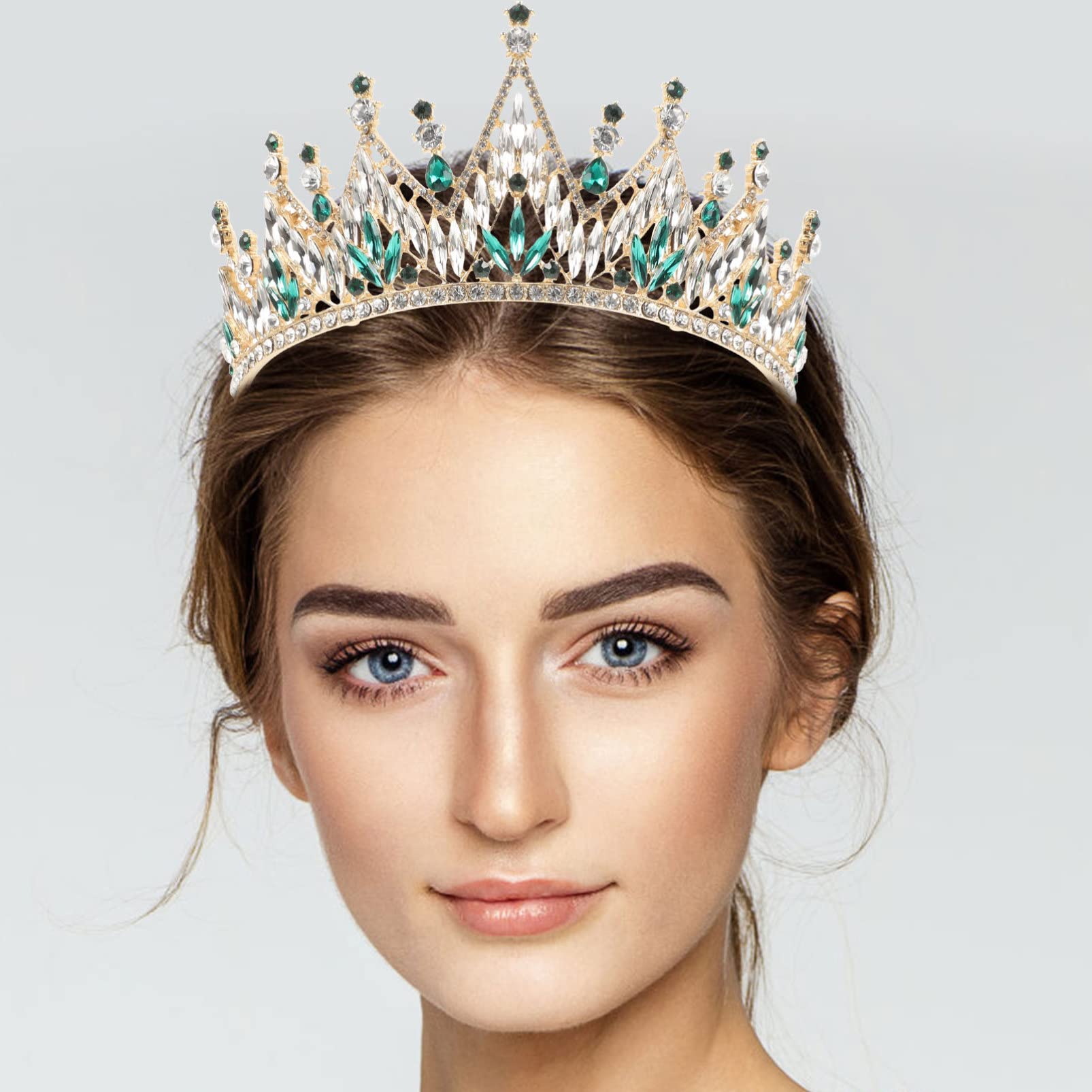 FOMIYES Bridal Crown - Elegant Wedding Hair Accessories for Bride, Women's Tiara, Birthday & Cosplay Crown, Alloy Headband for Miss & Wedding Dress | Perfect for Bridal Showers, Bachelorette Parties & Special Occasions