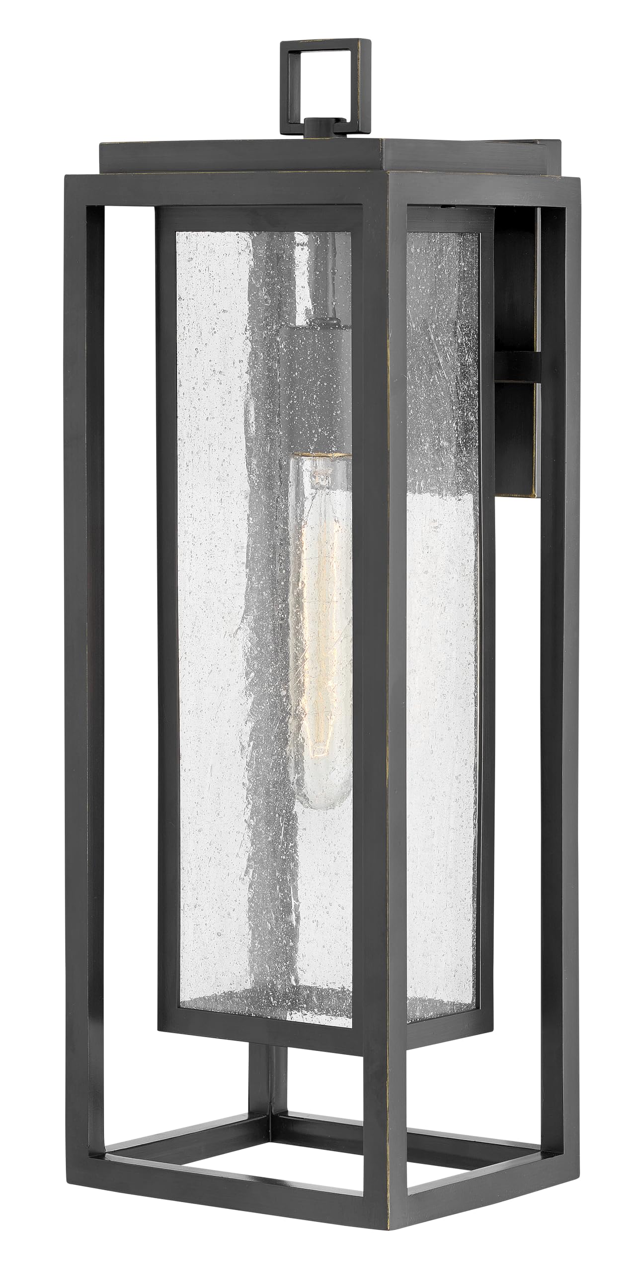 Hinkley Republic 1005OZ Large Outdoor Wall Mount Lantern - Transitional Modern Double Frame Design, Oil Rubbed Bronze - Coastal Elements Collection - Perfect for Porch, Patio, Garden and Entryway Lighting