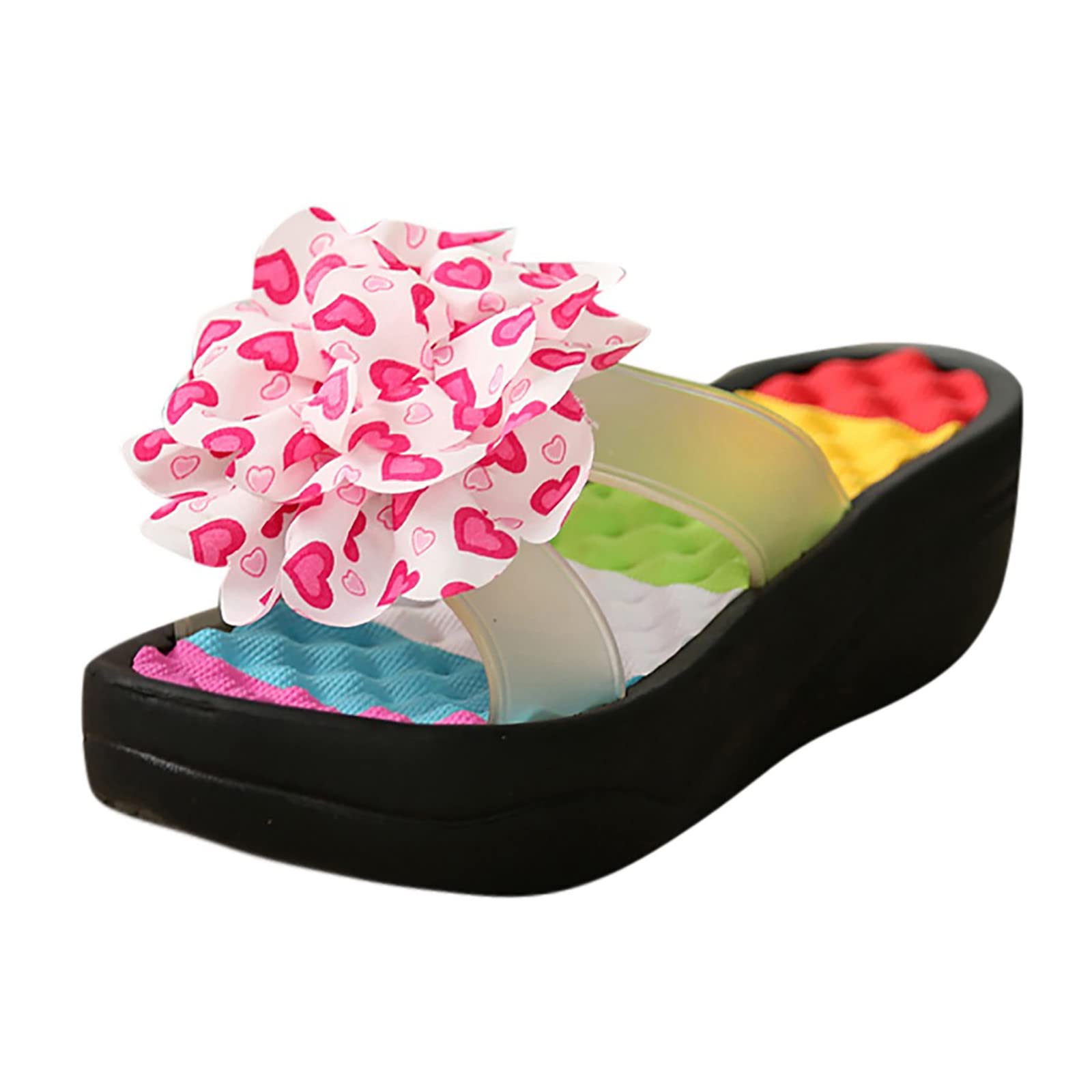 **Women's Dressy Summer Sandals with Arch Support - Casual Bohemian Wedge Slippers - Green Fashion Sandals for Women | Perfect for Beach, Travel & Home Comfort**