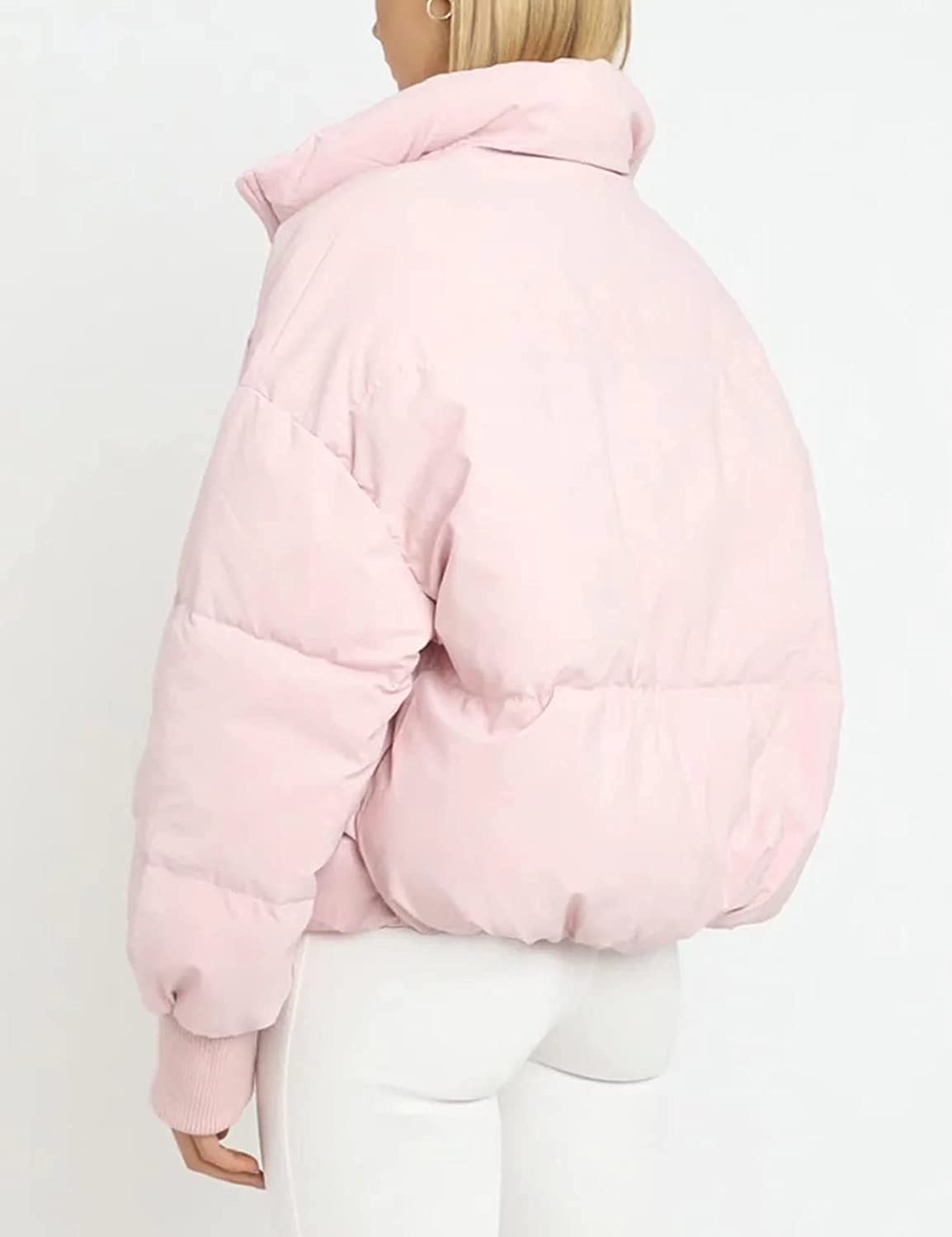 Gihuo Women's Winter Cropped Puffer Jacket - Short Warm Quilted Coat for Cold Weather | Perfect for Outdoor Activities, Travel & Daily Wear