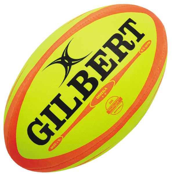 Gilbert Omega Rugby Match Ball - Official Size 5 Rugby Ball for Competitive Games & Training - Perfect for Rugby Matches, Practice, and Sports Enthusiasts