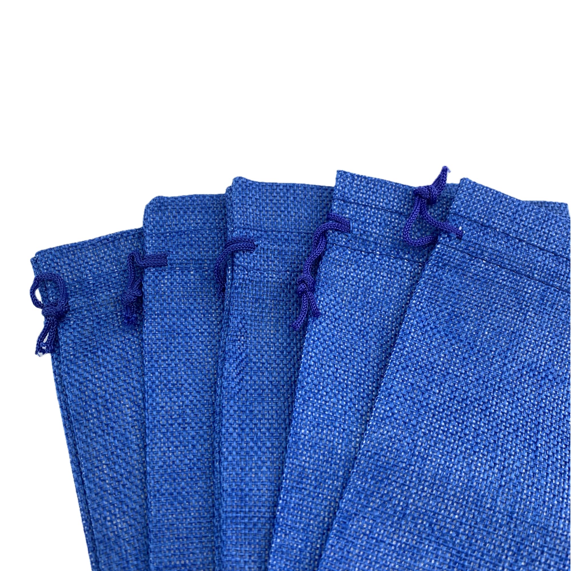 Palmhomee 12-Pack Burlap Drawstring Gift Bags - 8x12 Inch Royal Blue Linen Jewelry Pouches for Wedding Favors, Birthday Party, DIY Crafts | Perfect for Jewelry Storage, Party Treat Bags & Handmade Gifts